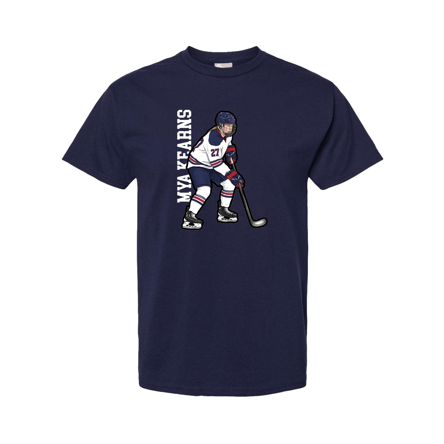 Youth Tee — Name Vertical in Navy