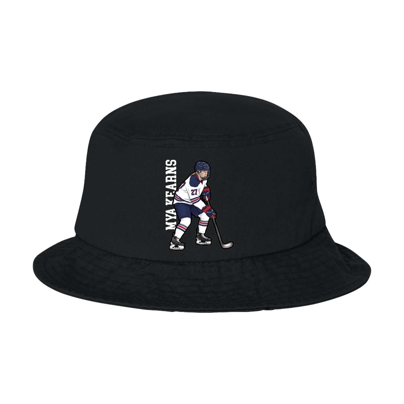Bucket Cap — Name Vertical in Black