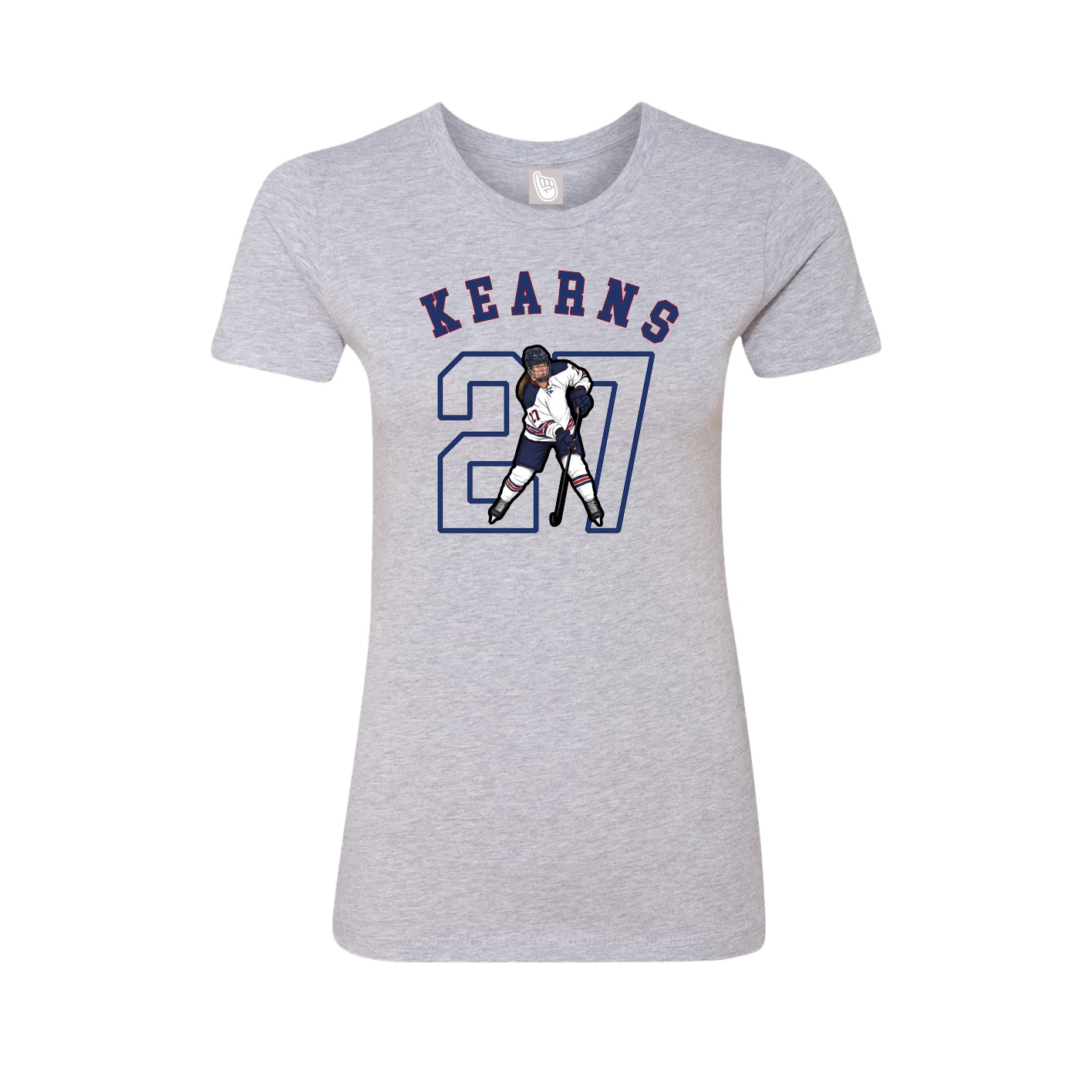 Fitted Women's Tee — Shirsey Arch in Grey