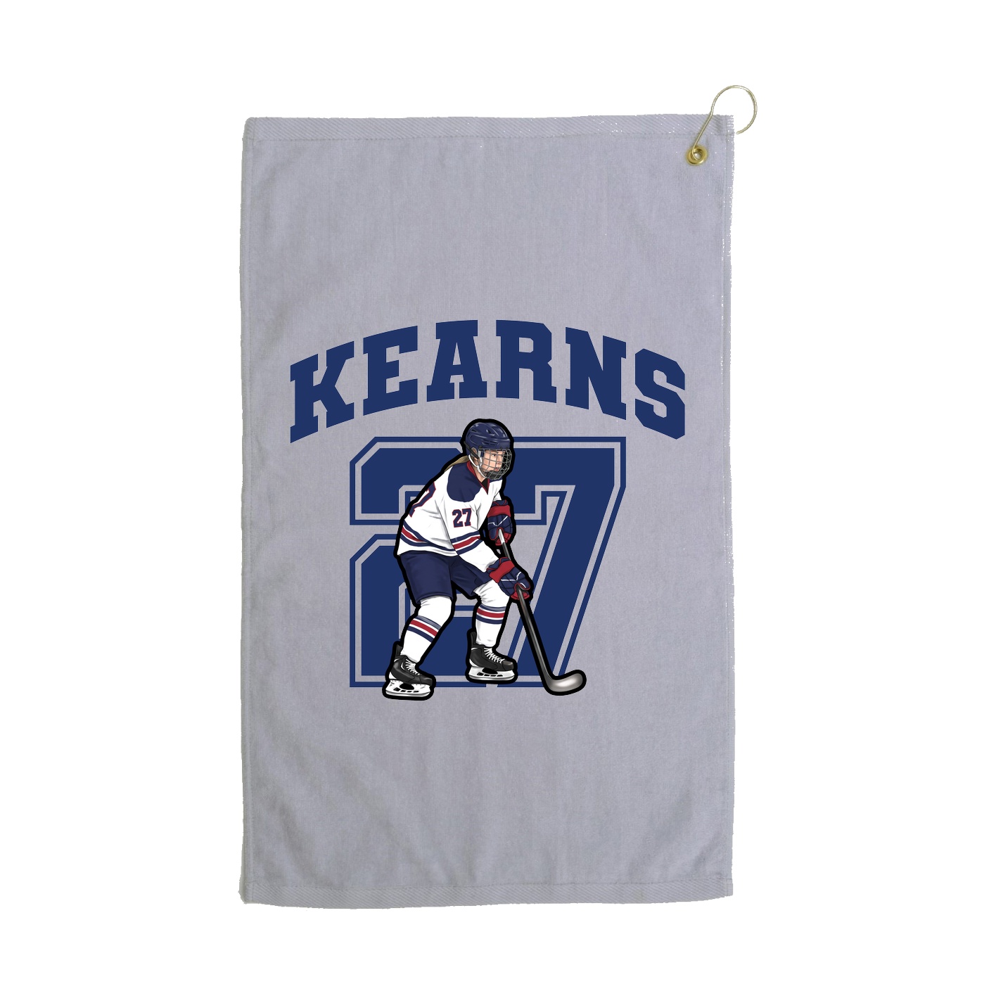 Golf Towel — Number in Grey