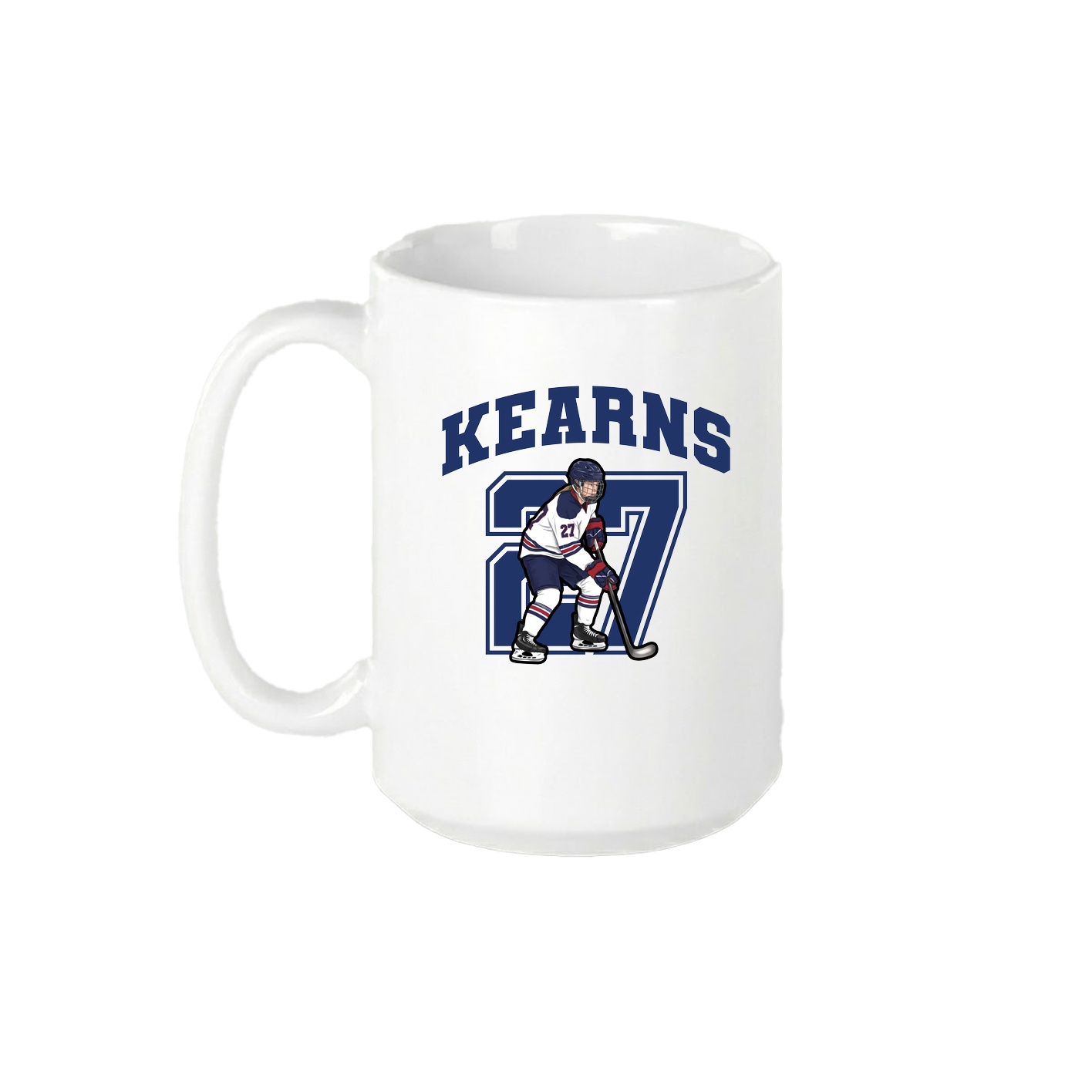 15oz Coffee Mug — Number in White