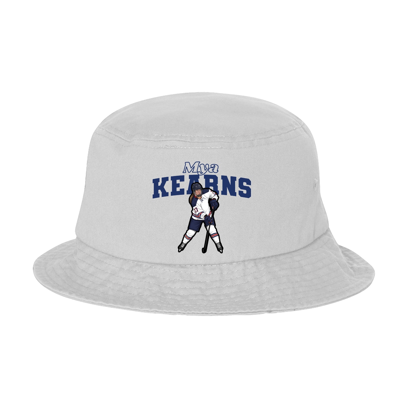 Bucket Cap — Name Arch in White