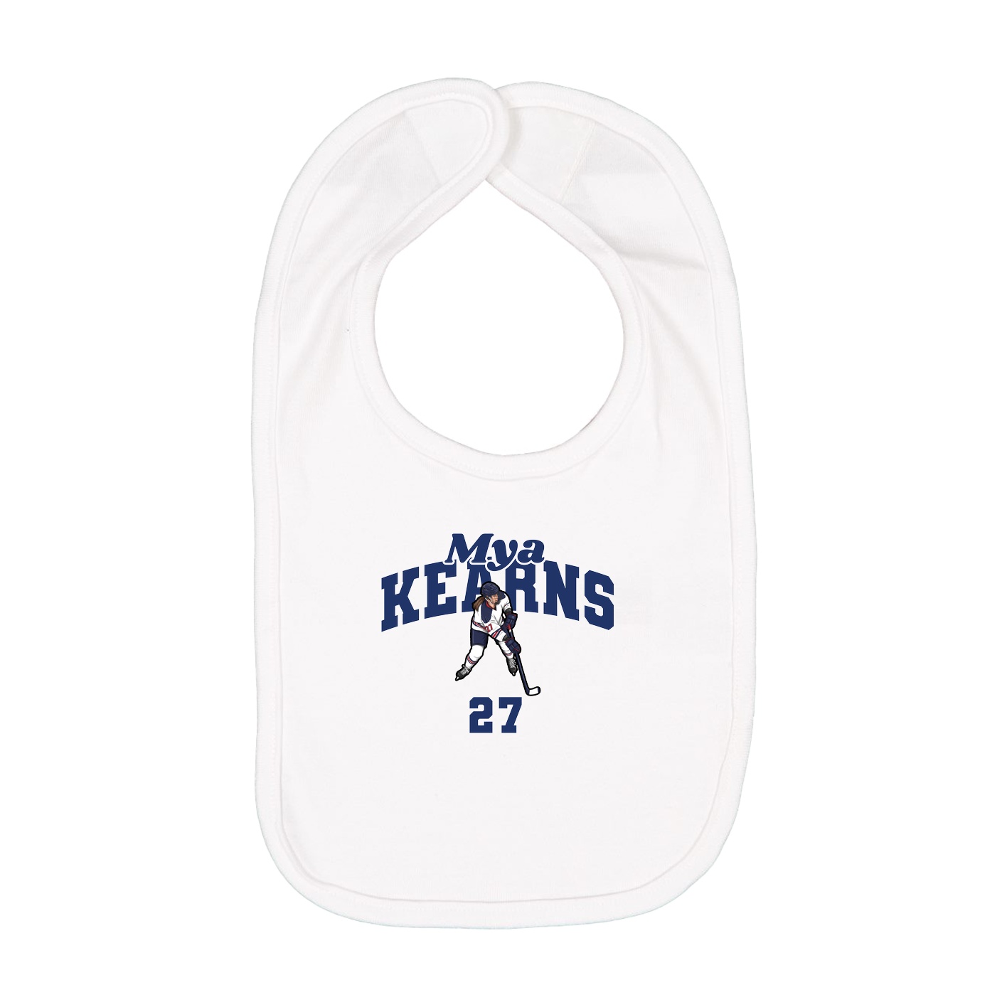 Infant Bib — Signature Arch in White