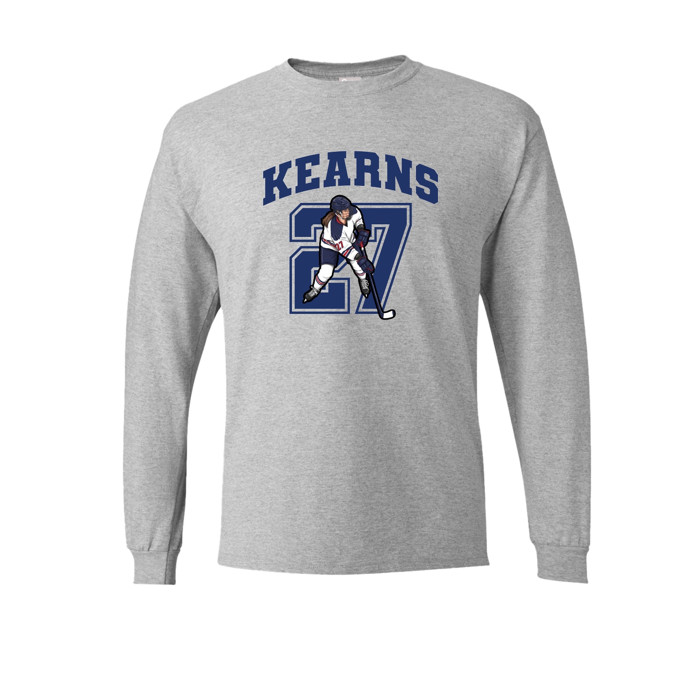 Long Sleeve Tee — Number in Grey