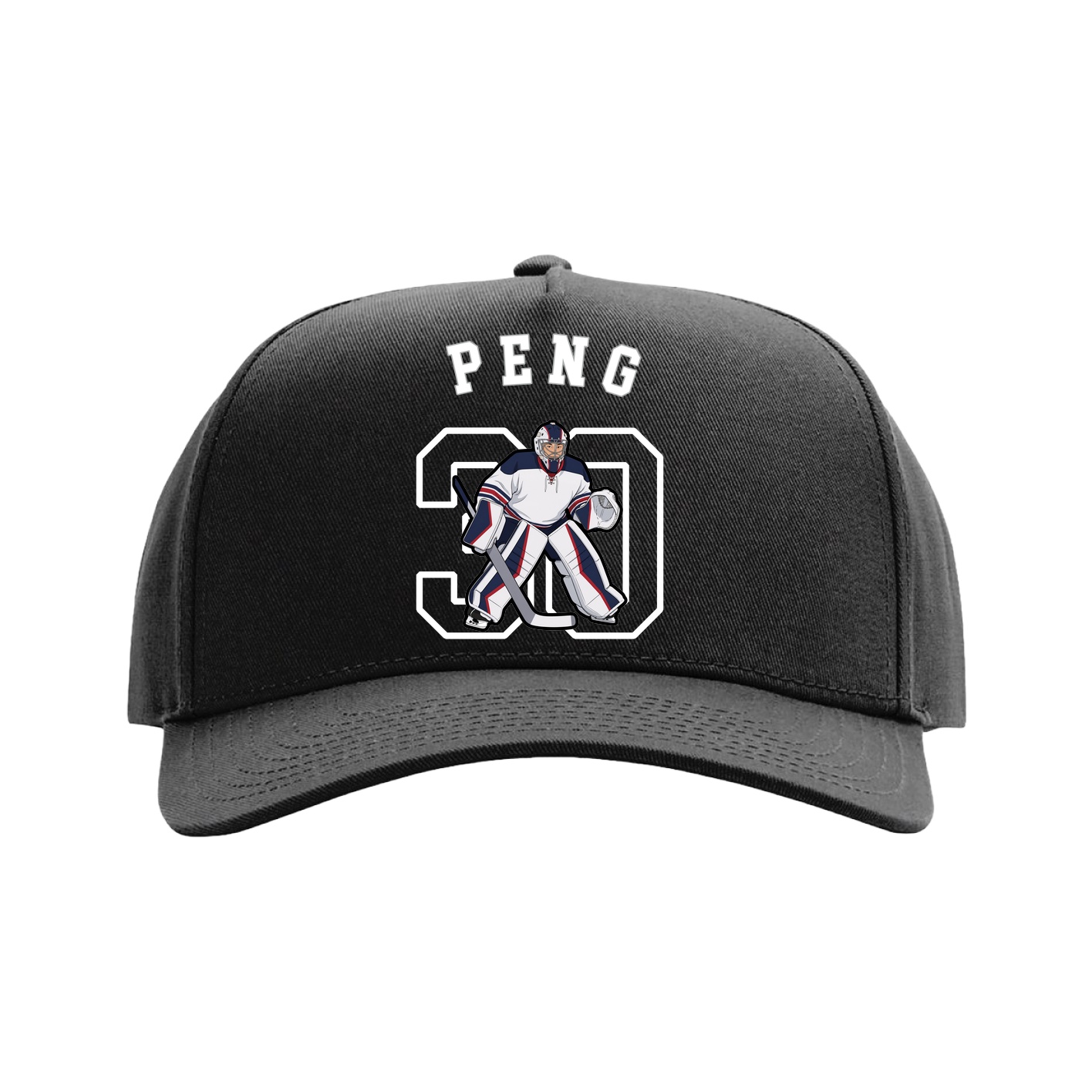 Full Fabric Five-Panel Champ Cap — Shirsey Arch in Black