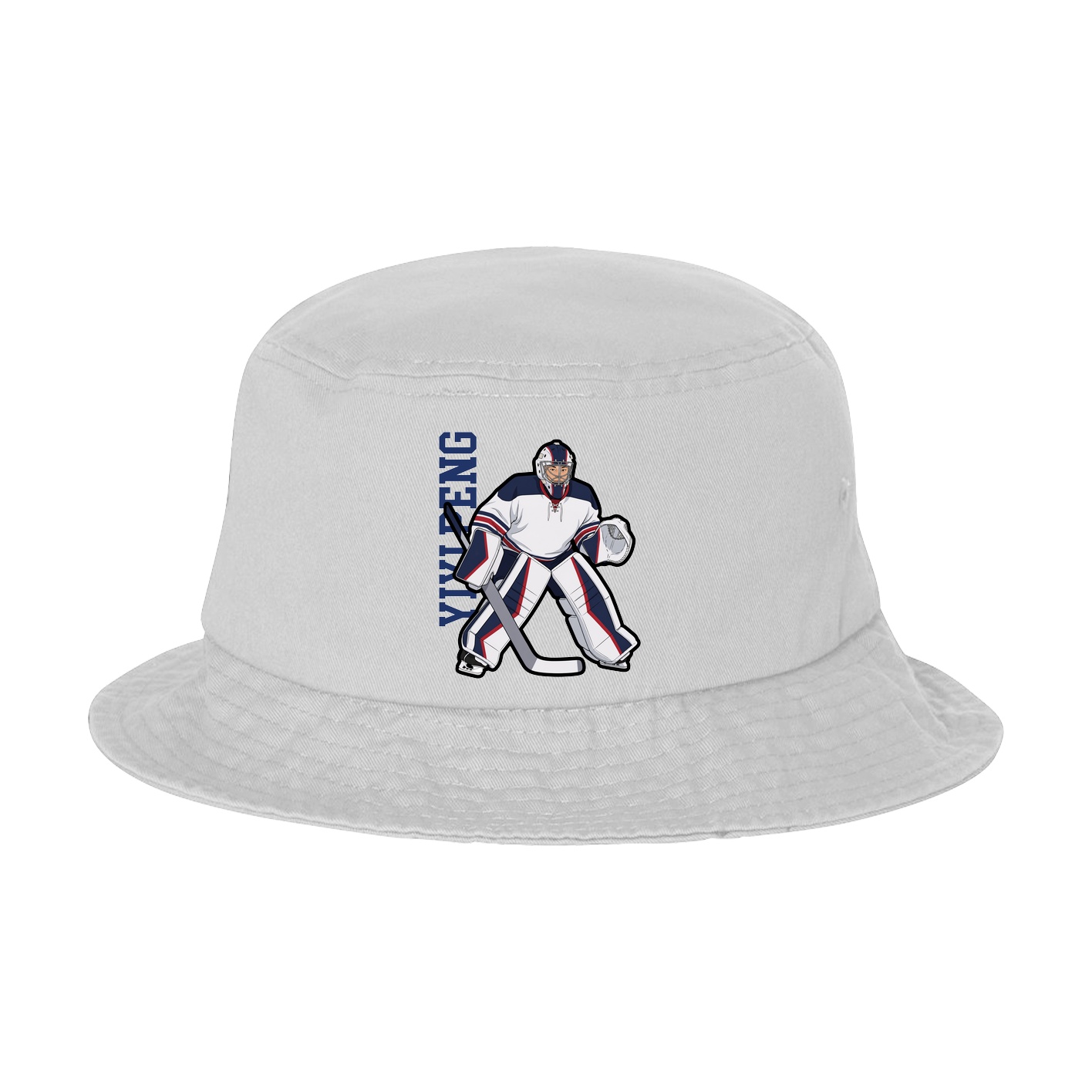 Bucket Cap — Name Vertical in White