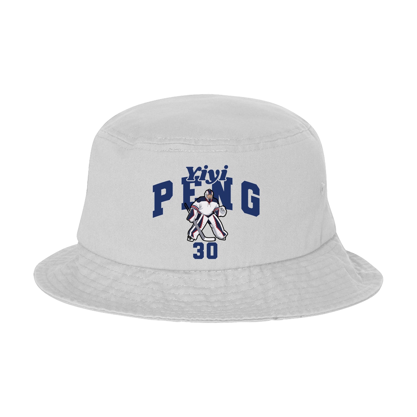 Bucket Cap — Signature Arch in White