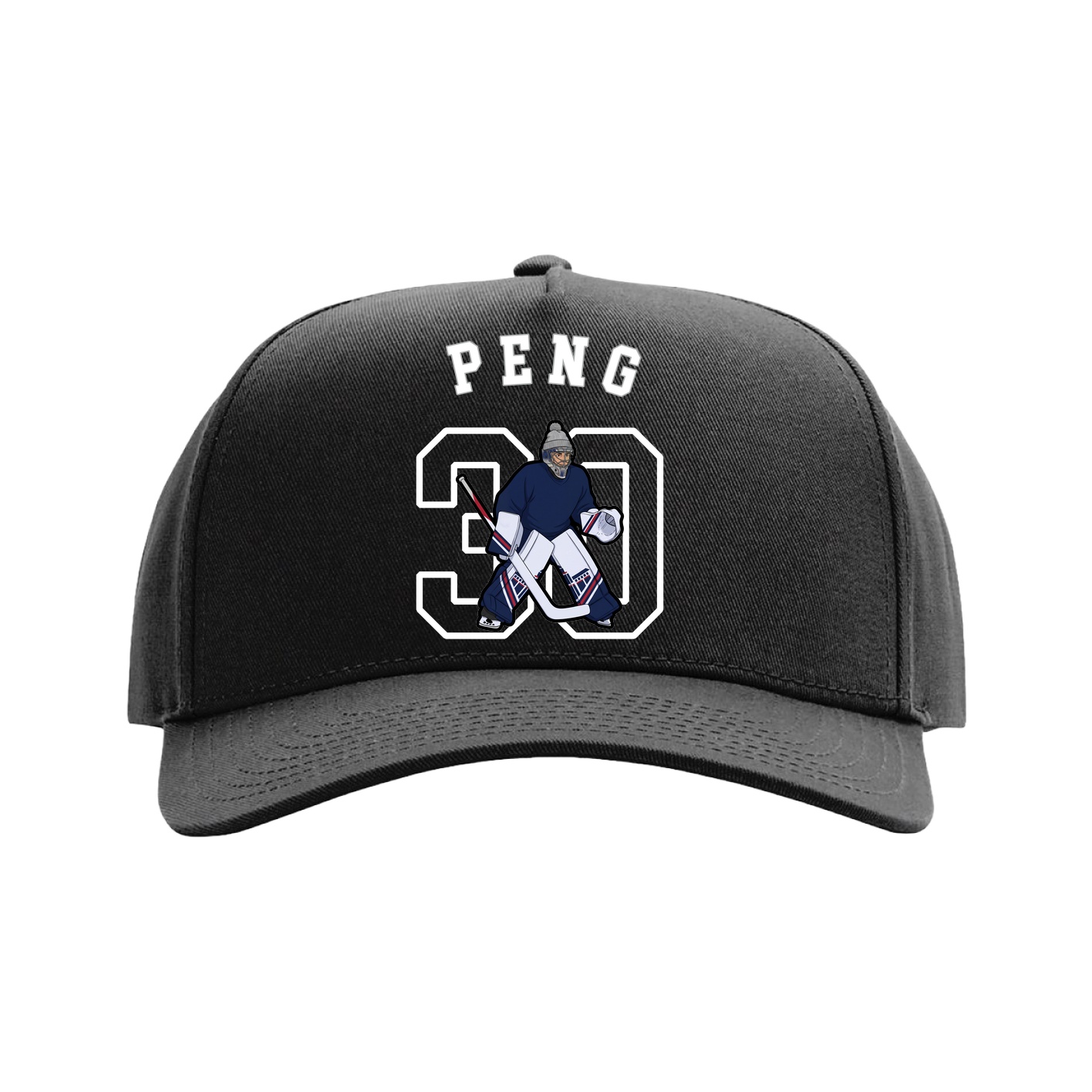 Full Fabric Five-Panel Champ Cap — Shirsey Arch in Black