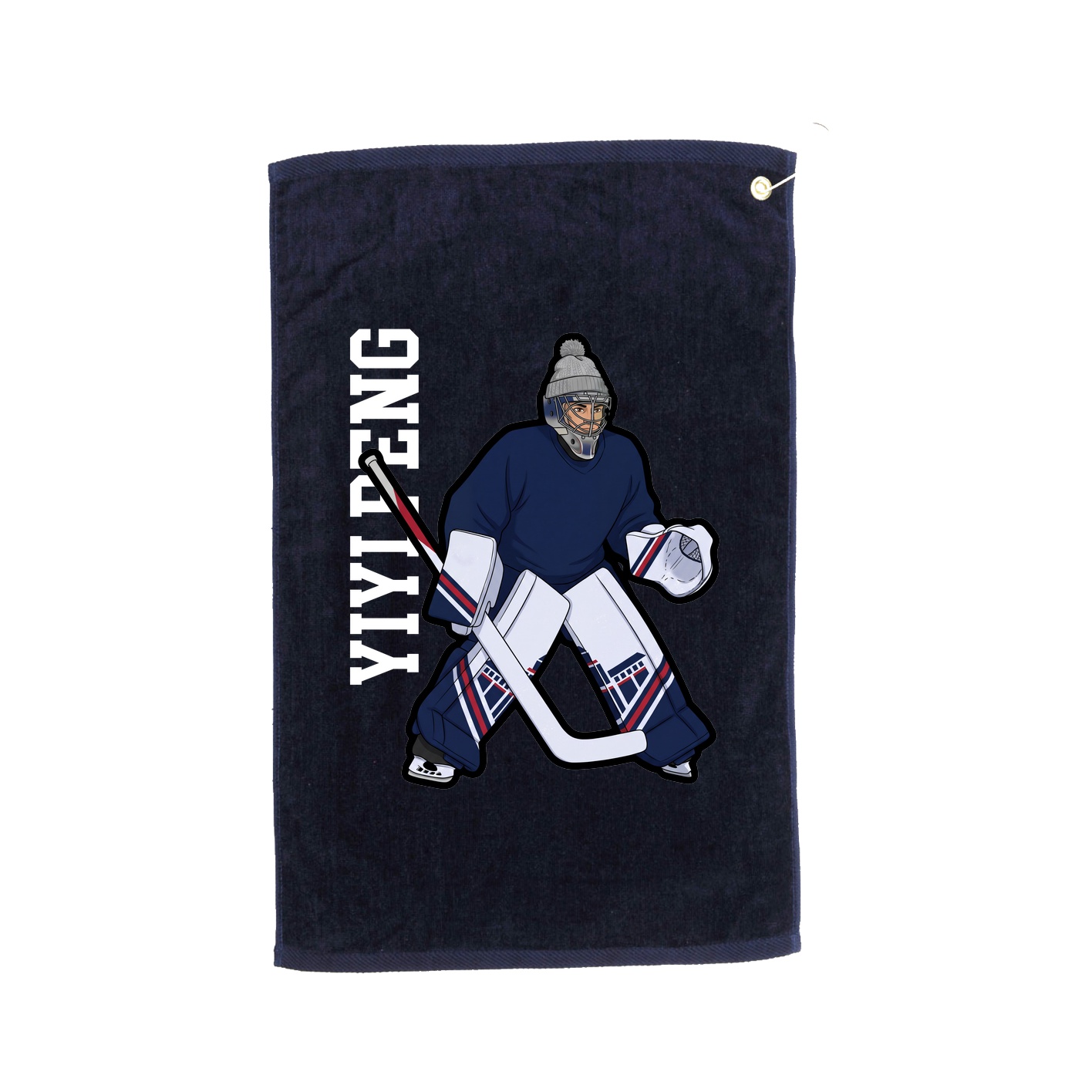 Golf Towel — Name Vertical in Navy