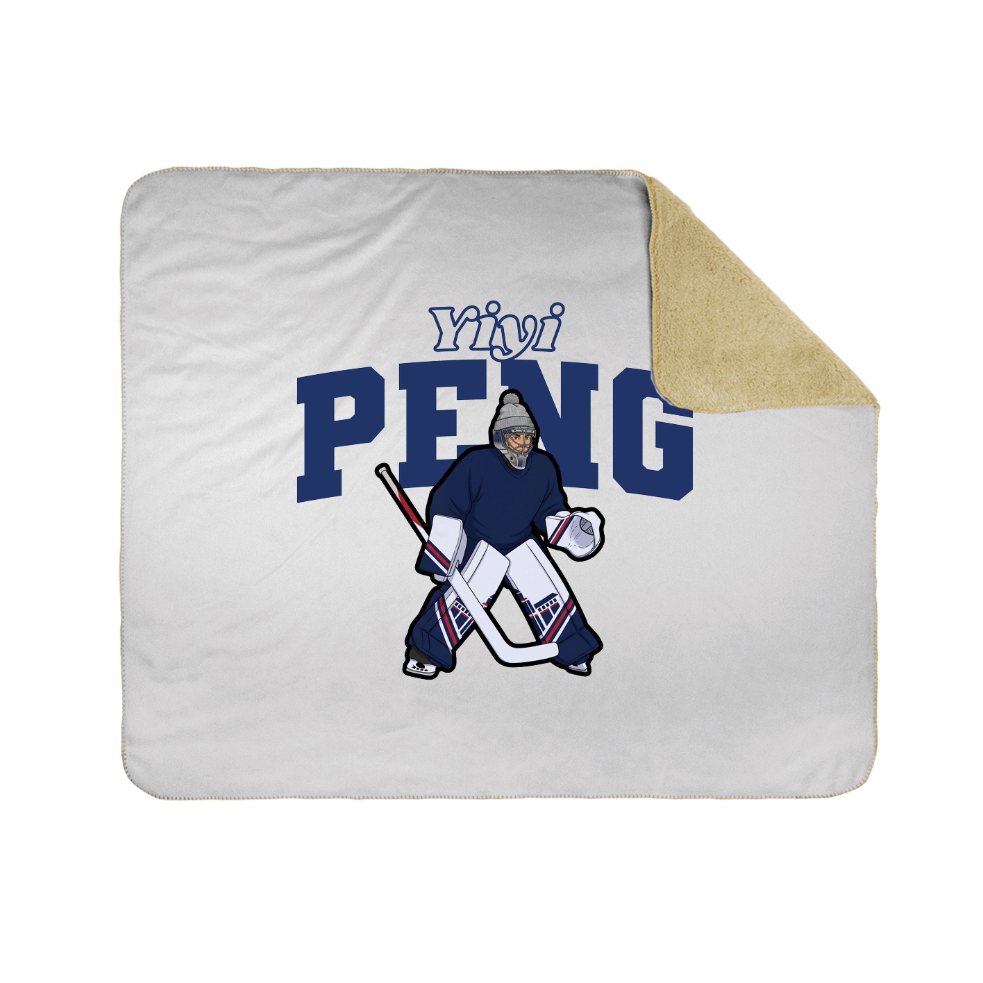 Throw Blanket — Name Arch in White