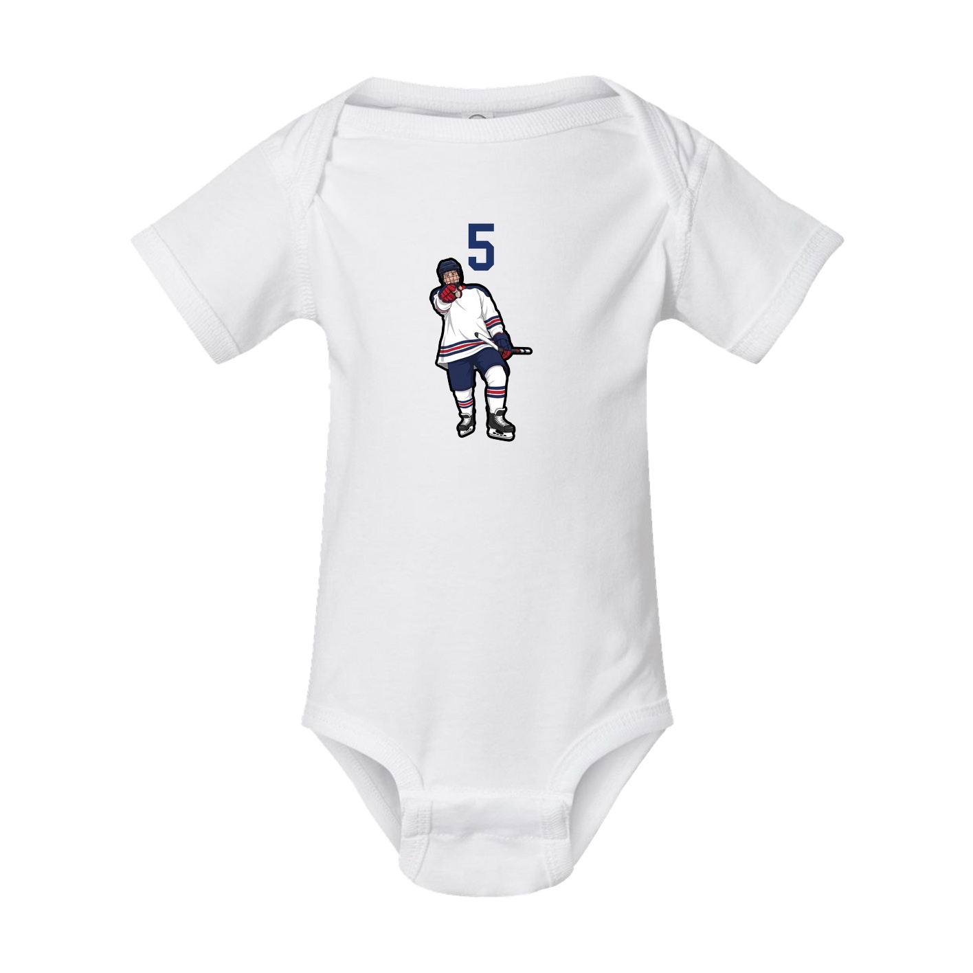 Baby Onesie — Number Top in White