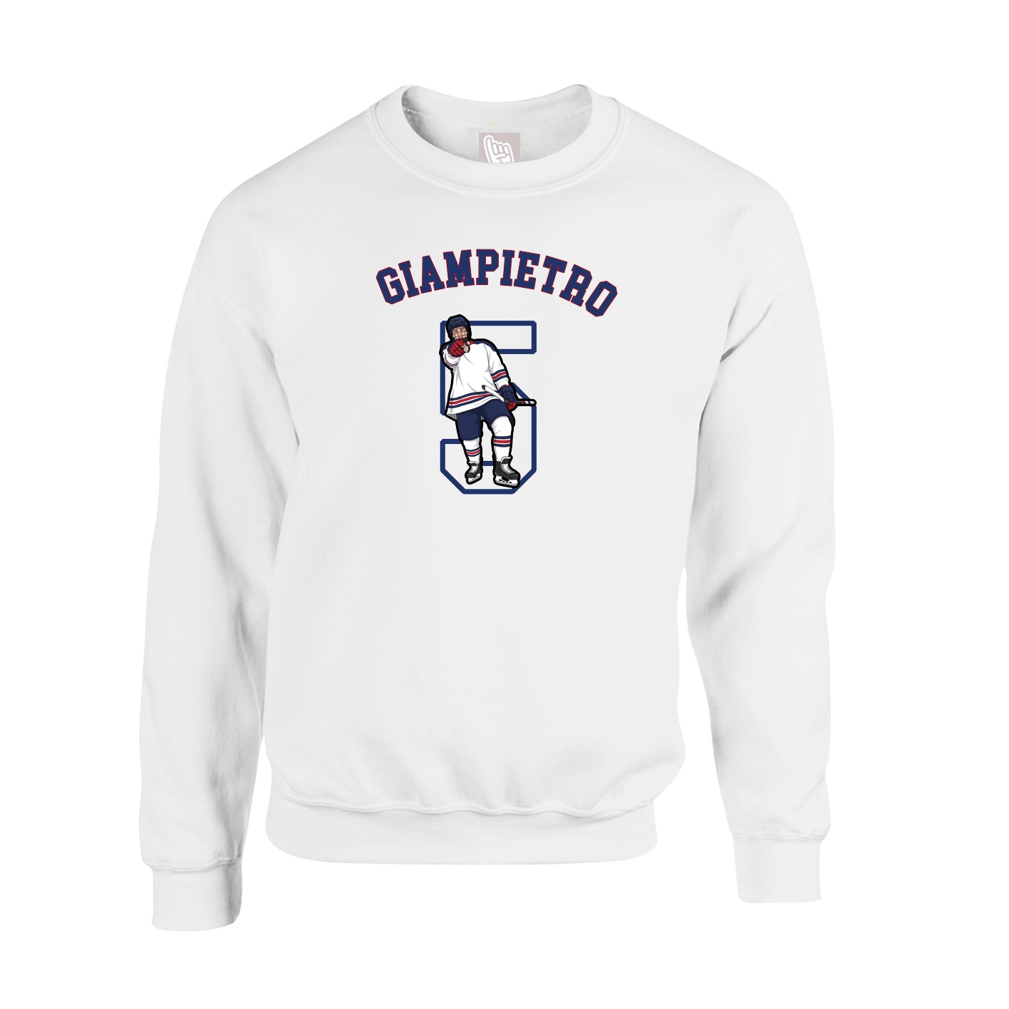 Fleece Crew — Shirsey Arch in White