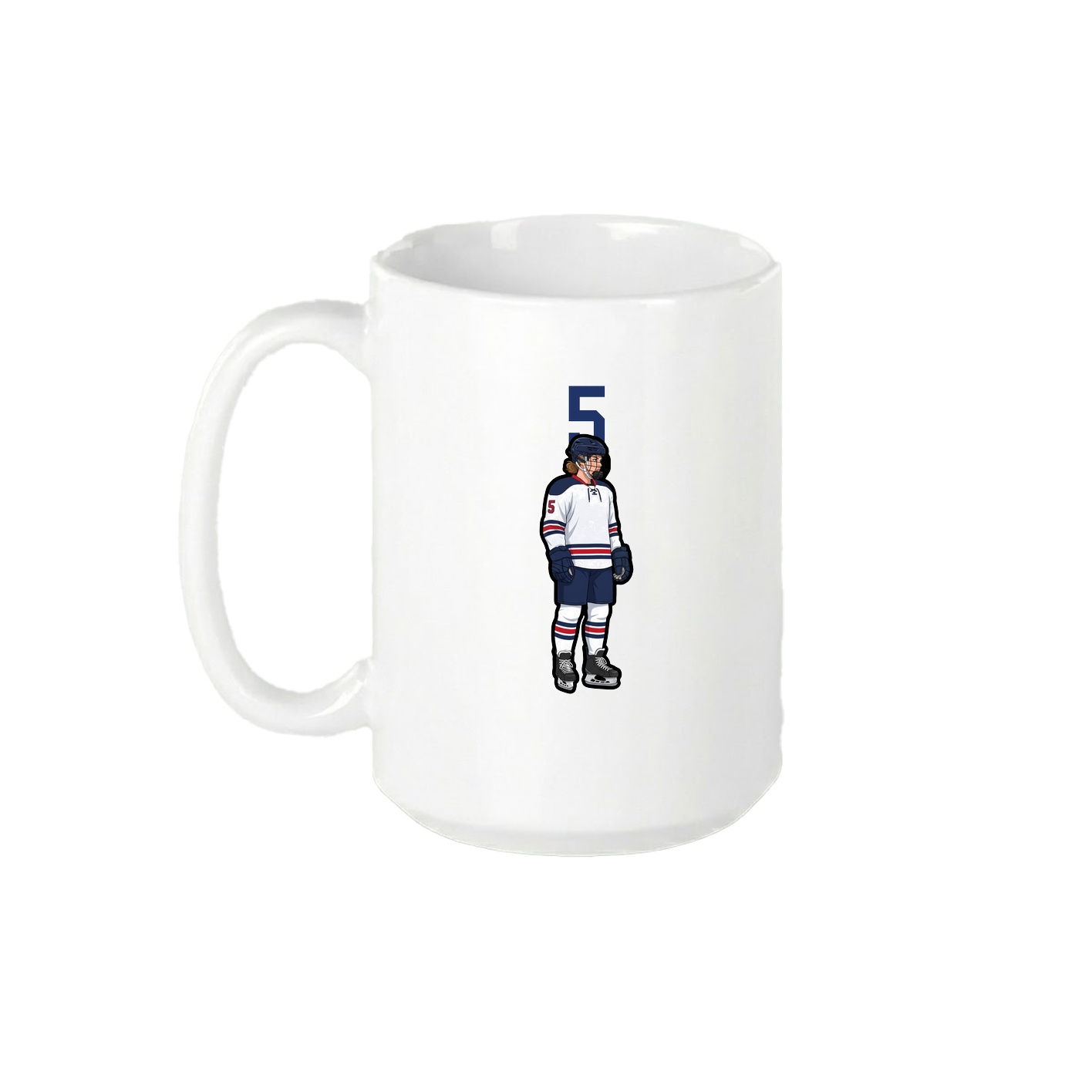 15oz Coffee Mug — Number Top in White