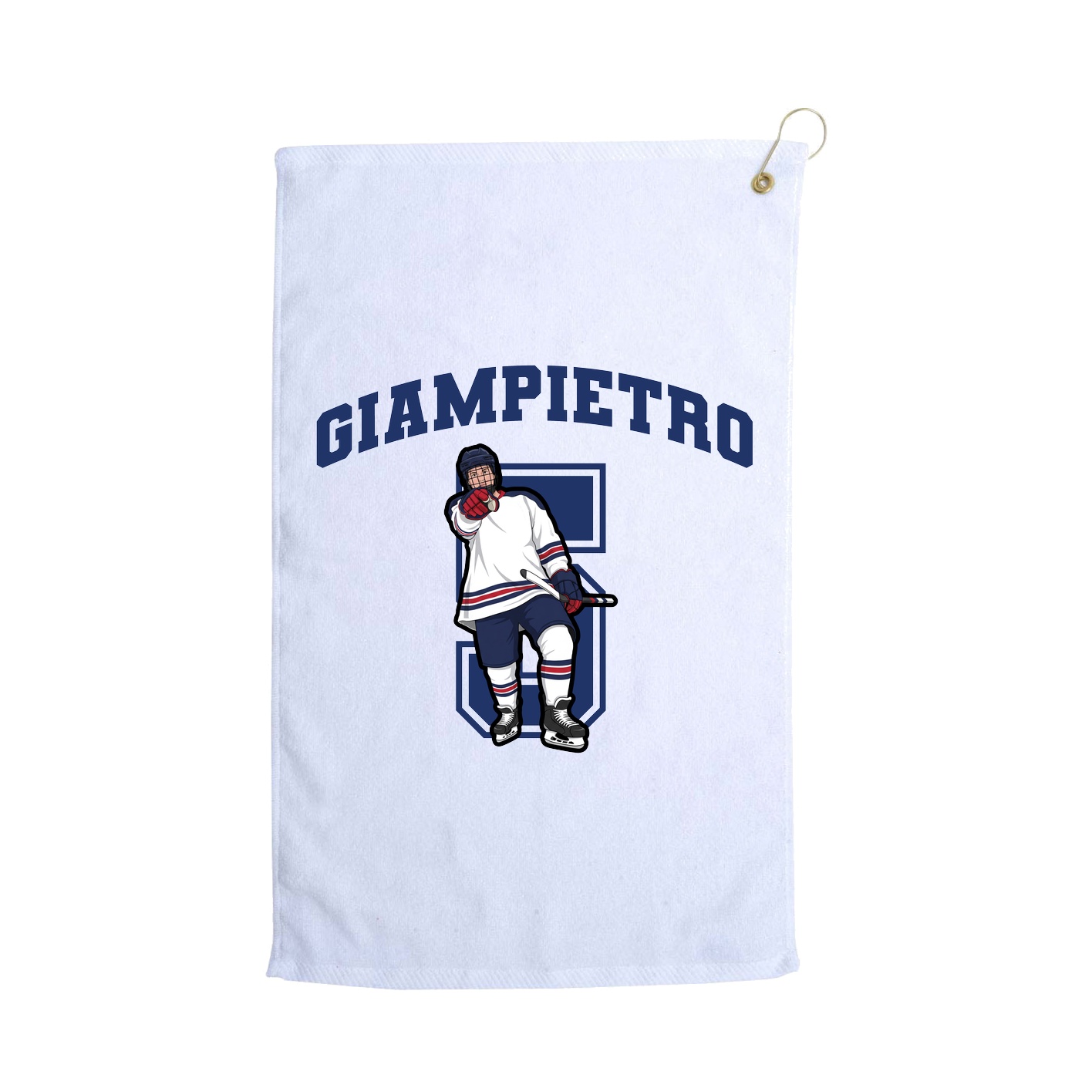 Golf Towel — Number in White
