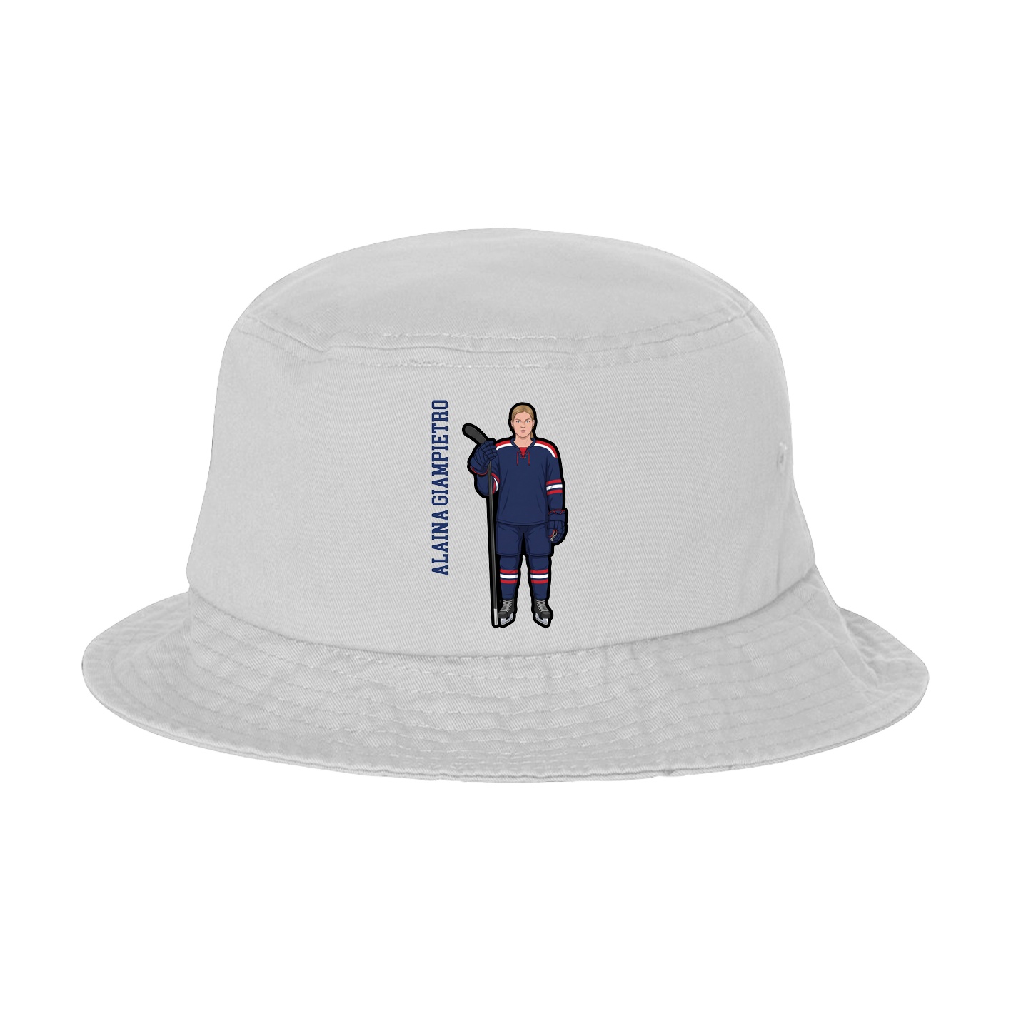 Bucket Cap — Name Vertical in White