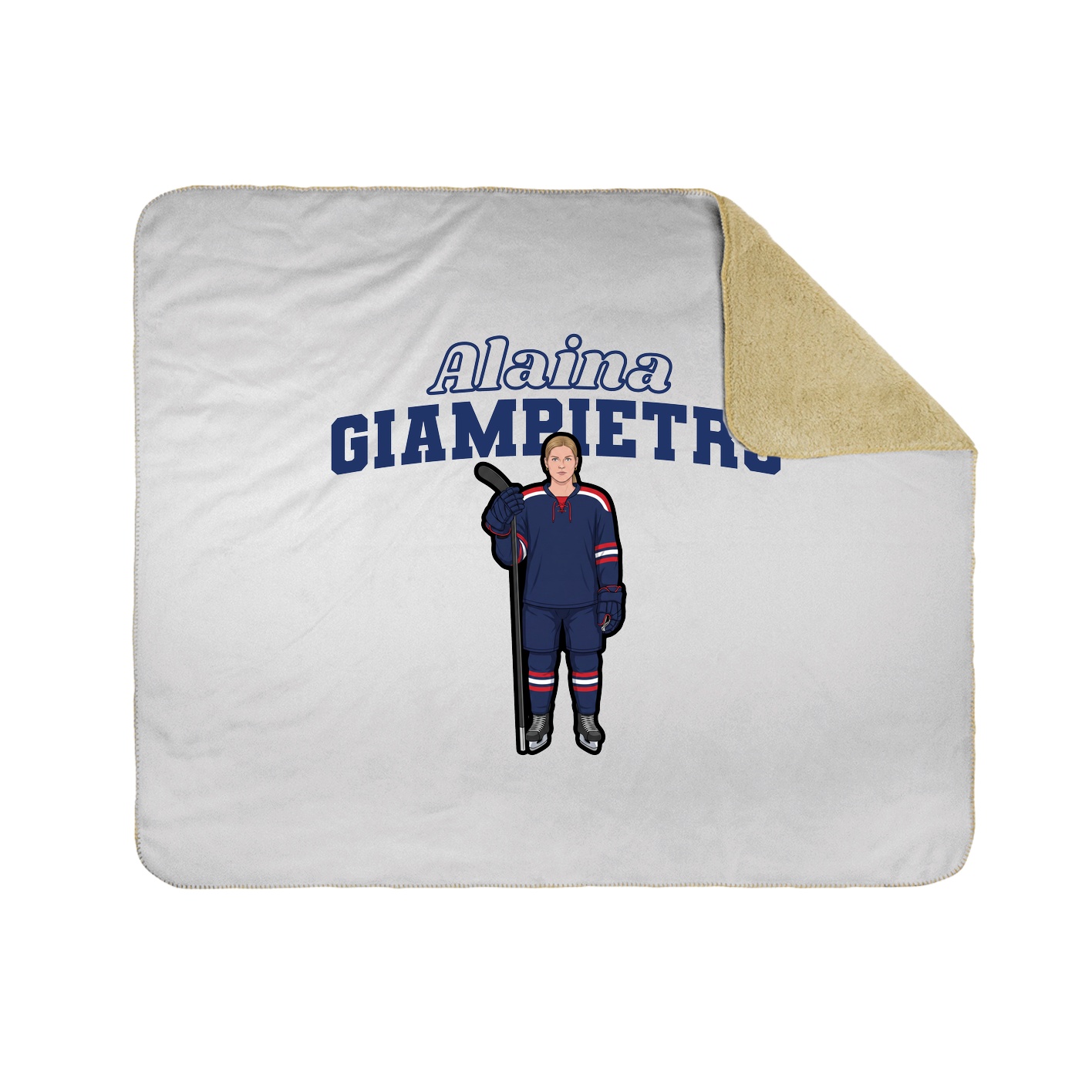 Throw Blanket — Name Arch in White