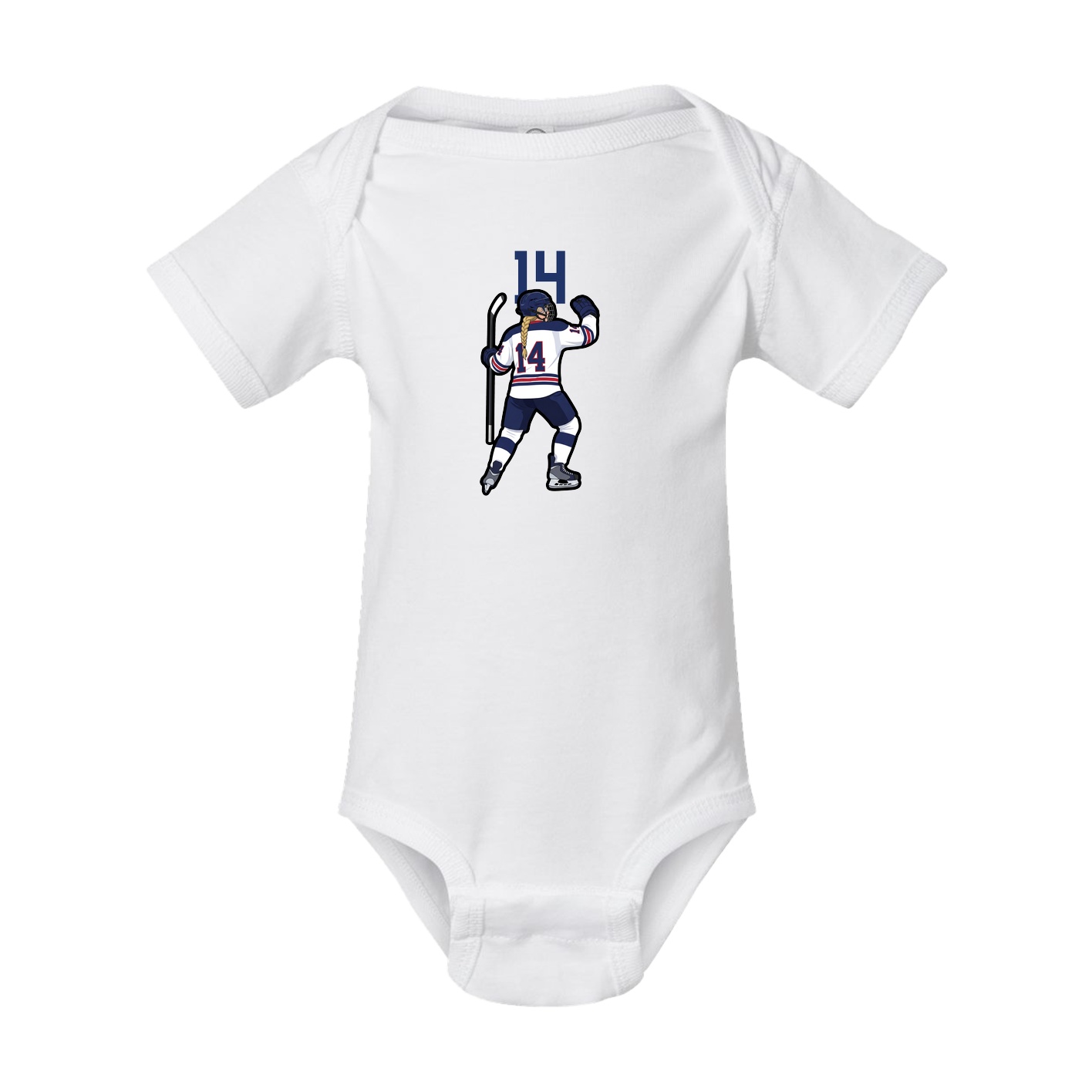 Baby Onesie — Number Top in White