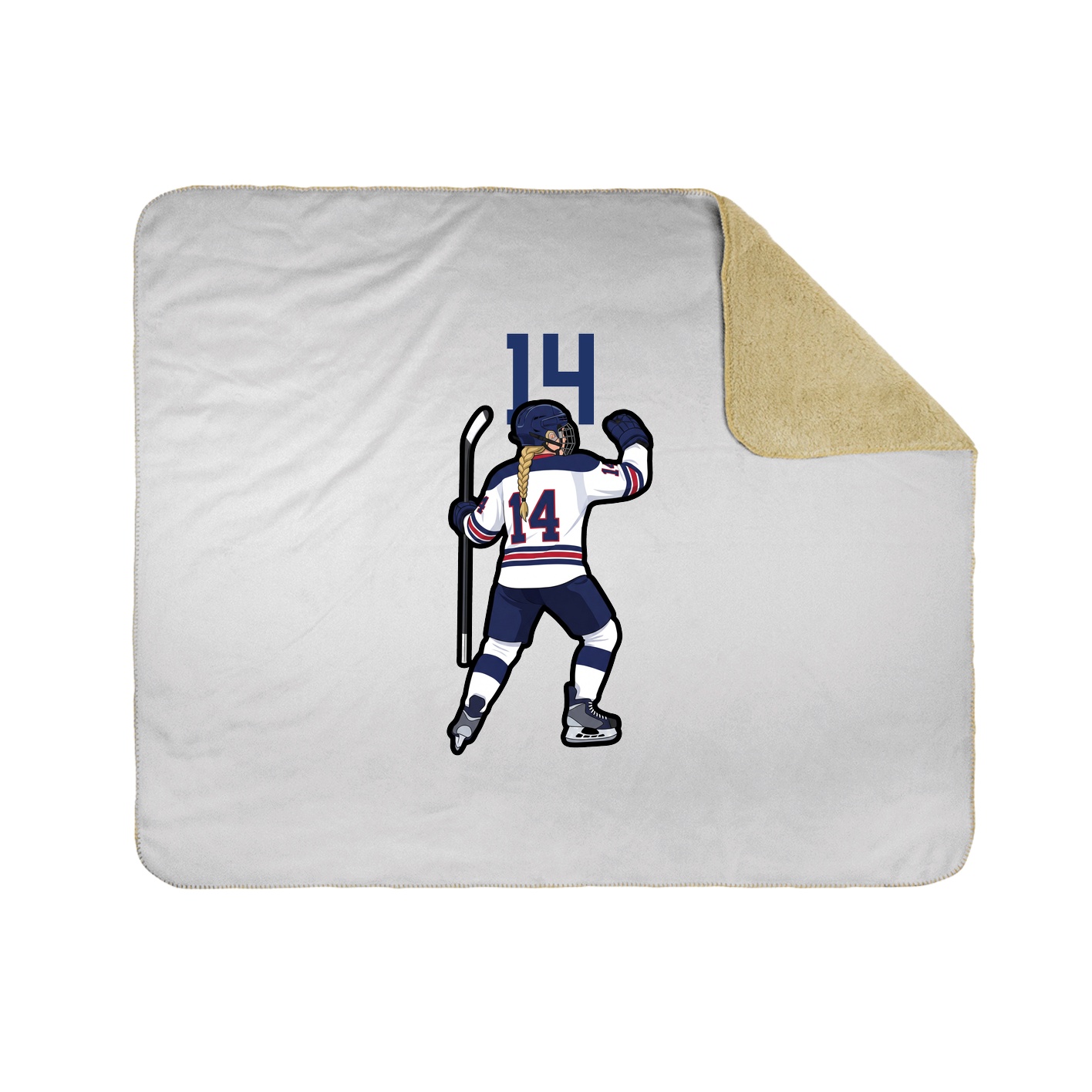 Throw Blanket — Number Top in White