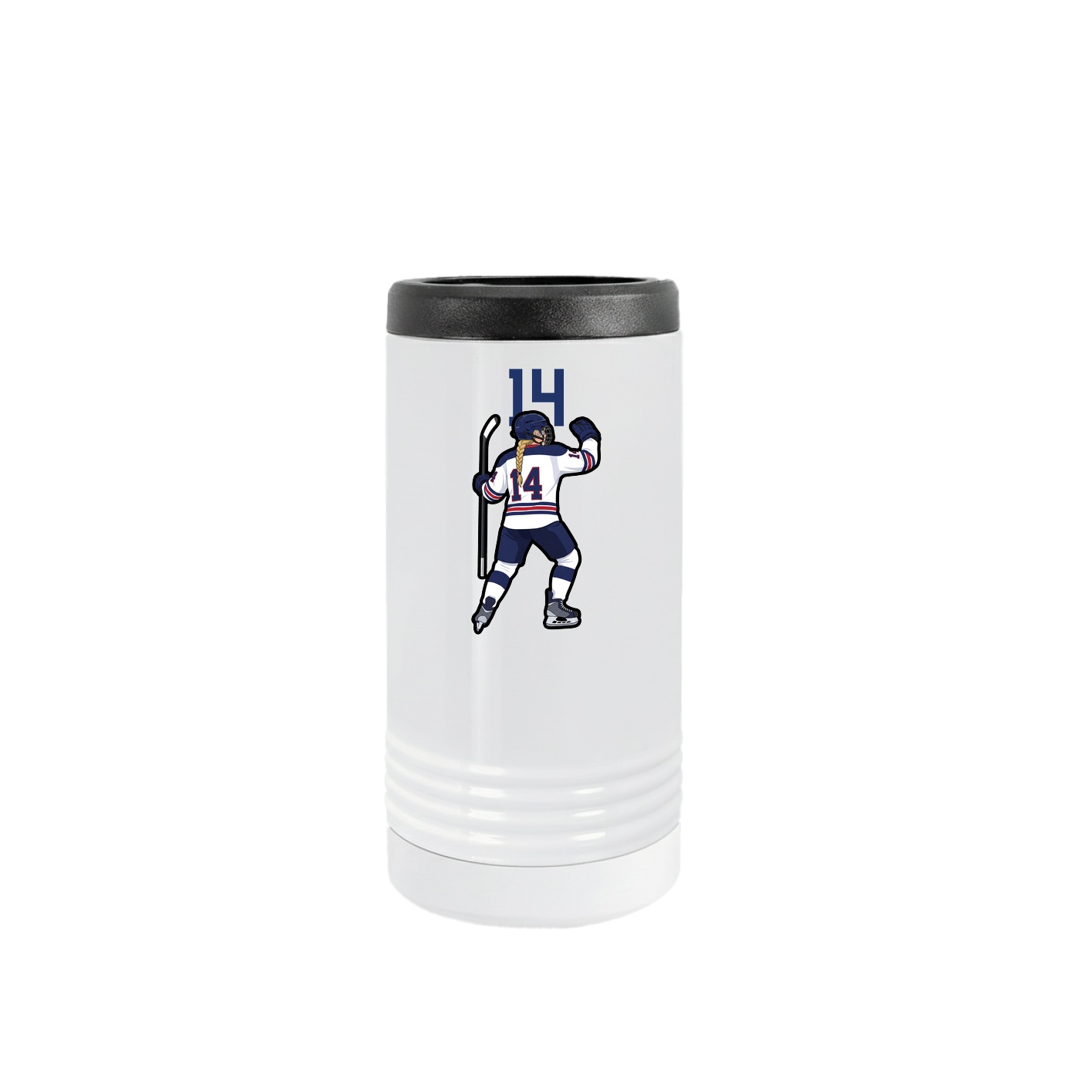 Slim Beverage Holder — Number Top in White