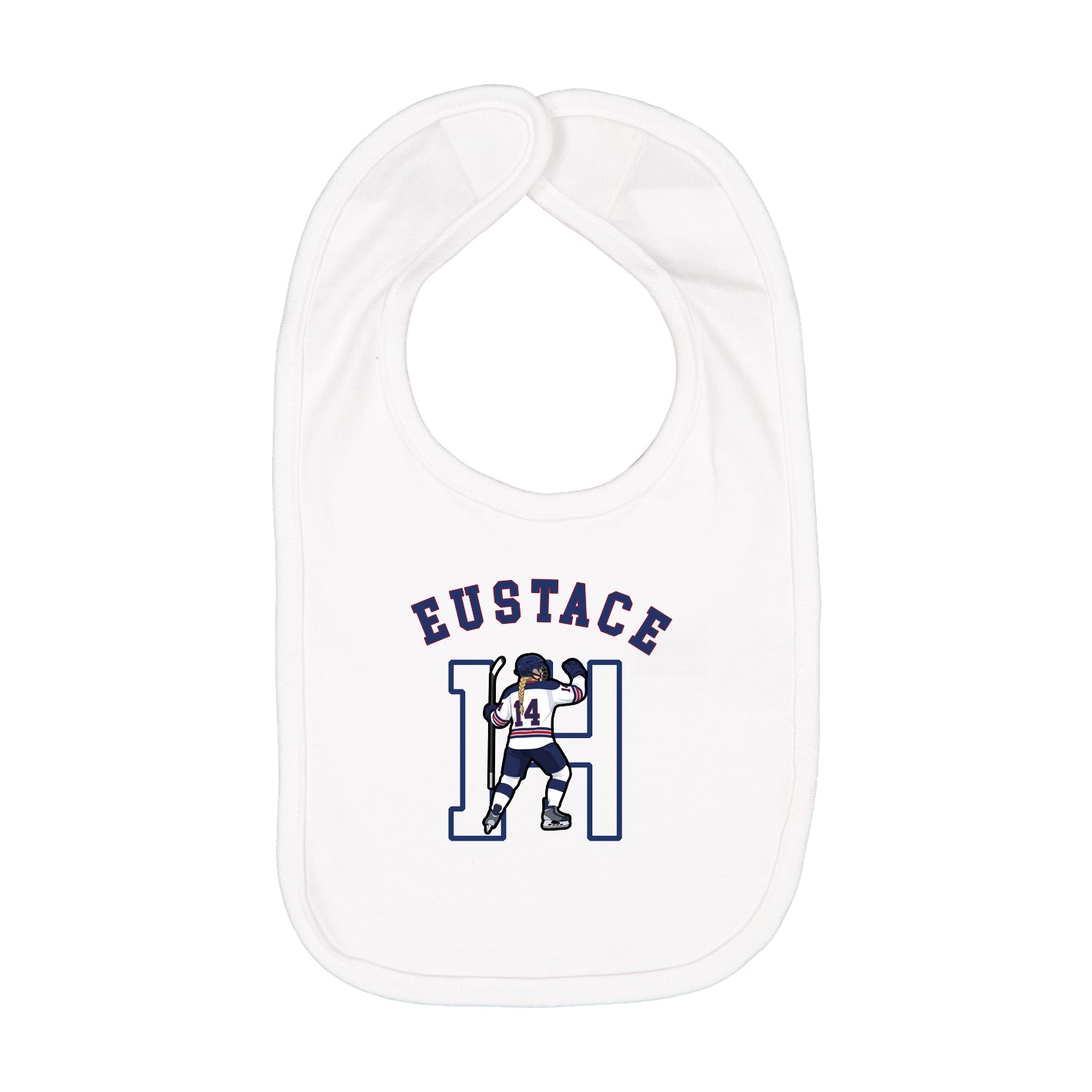 Infant Bib — Shirsey Arch in White