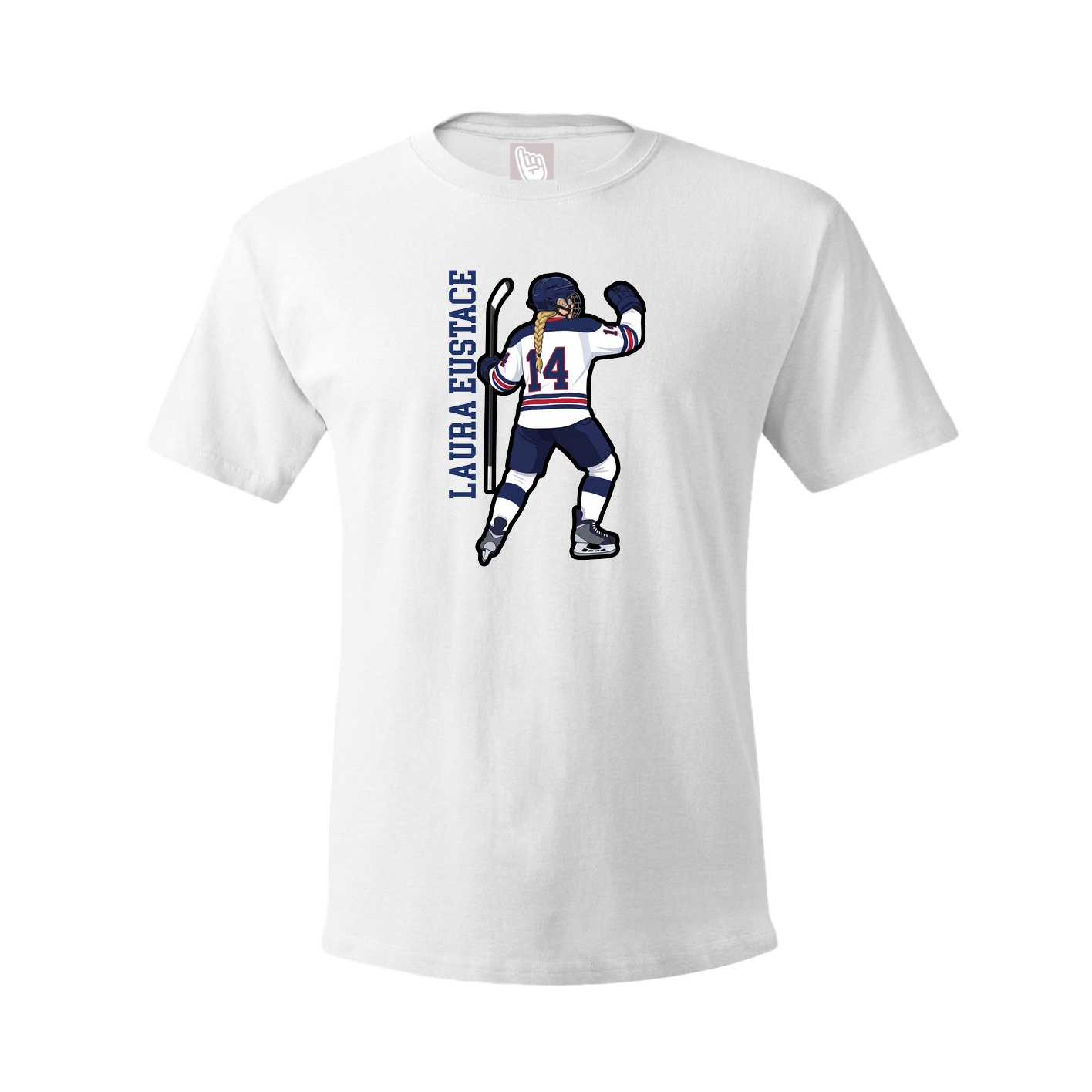 Youth Tee — Name Vertical in White