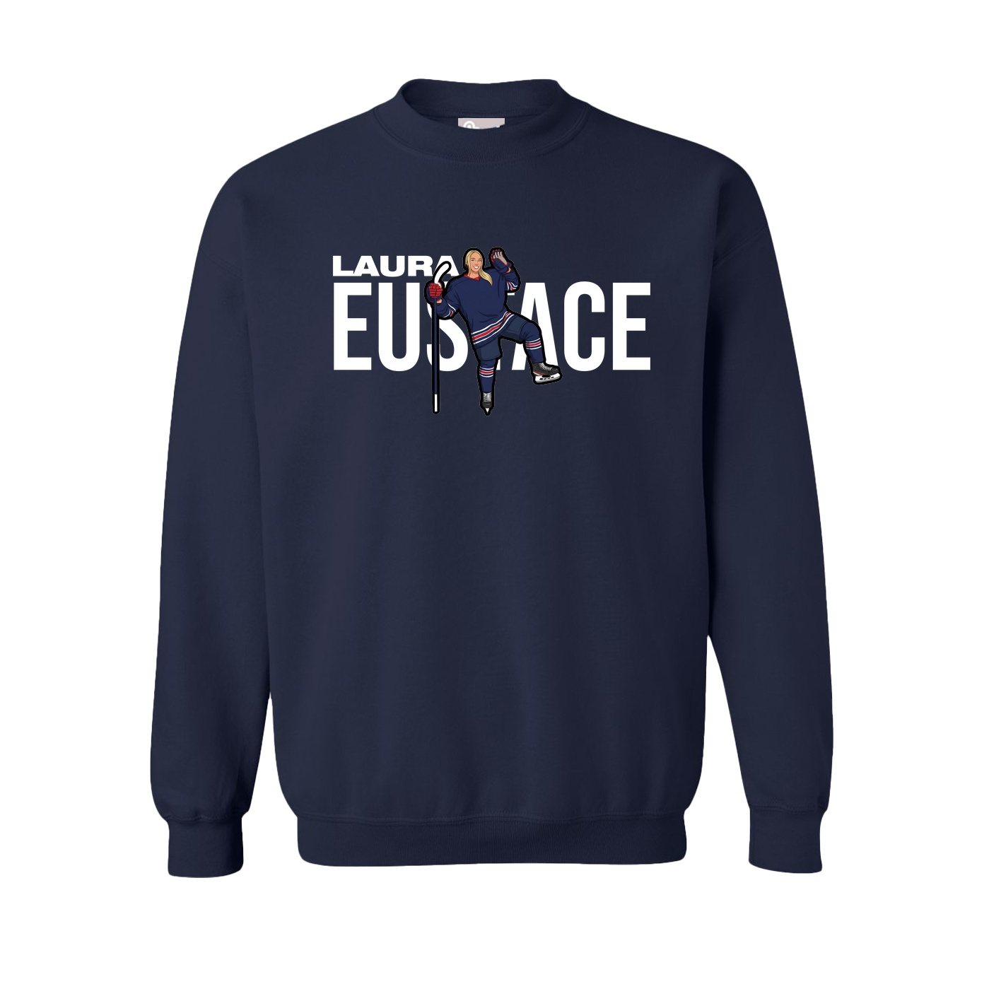 Fleece Crew — Player Name in Navy