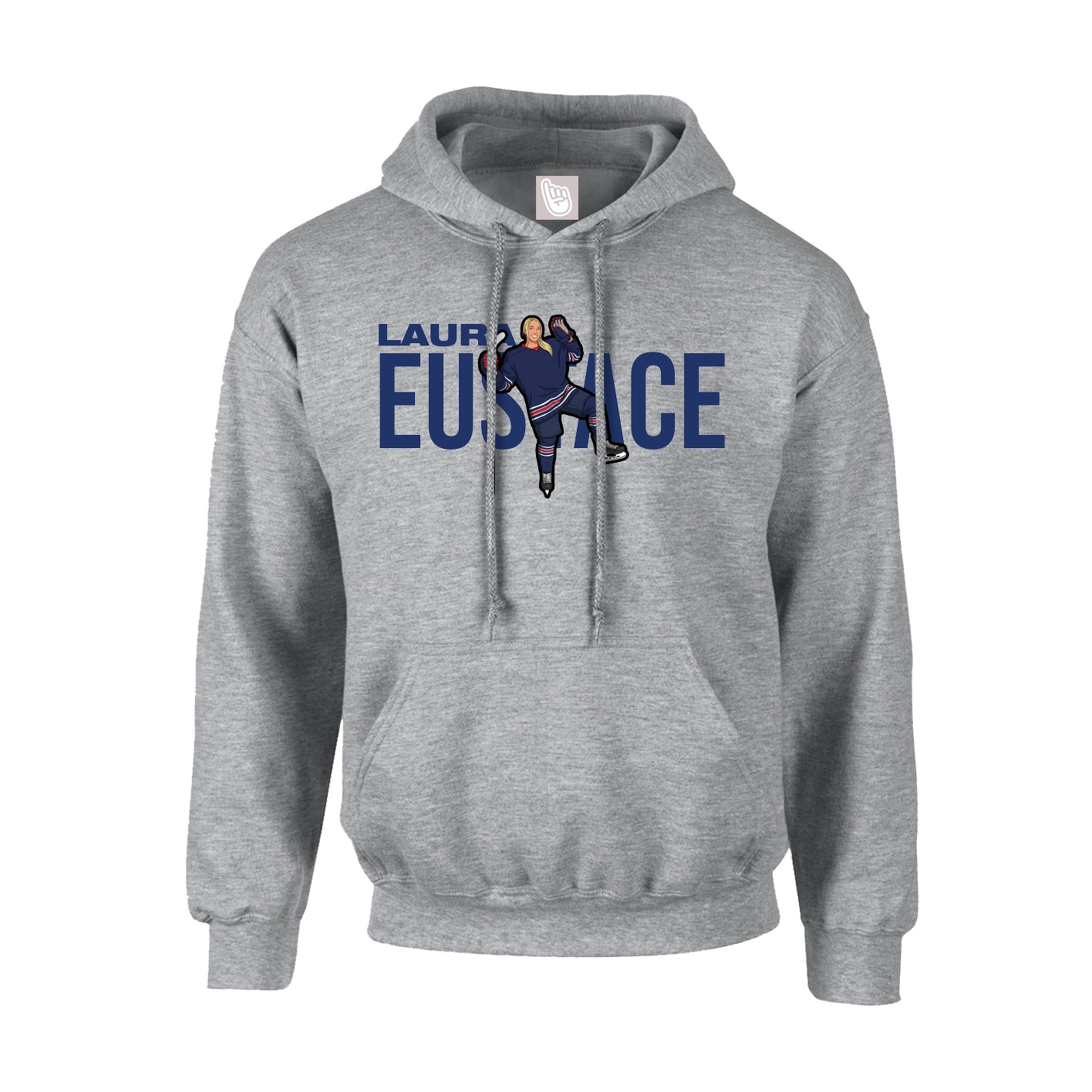 Youth Hoodie — Player Name in Grey
