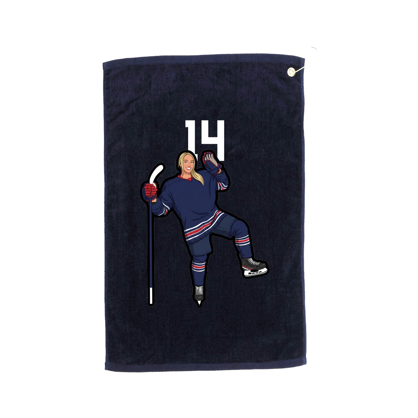 Golf Towel — Number Top in Navy