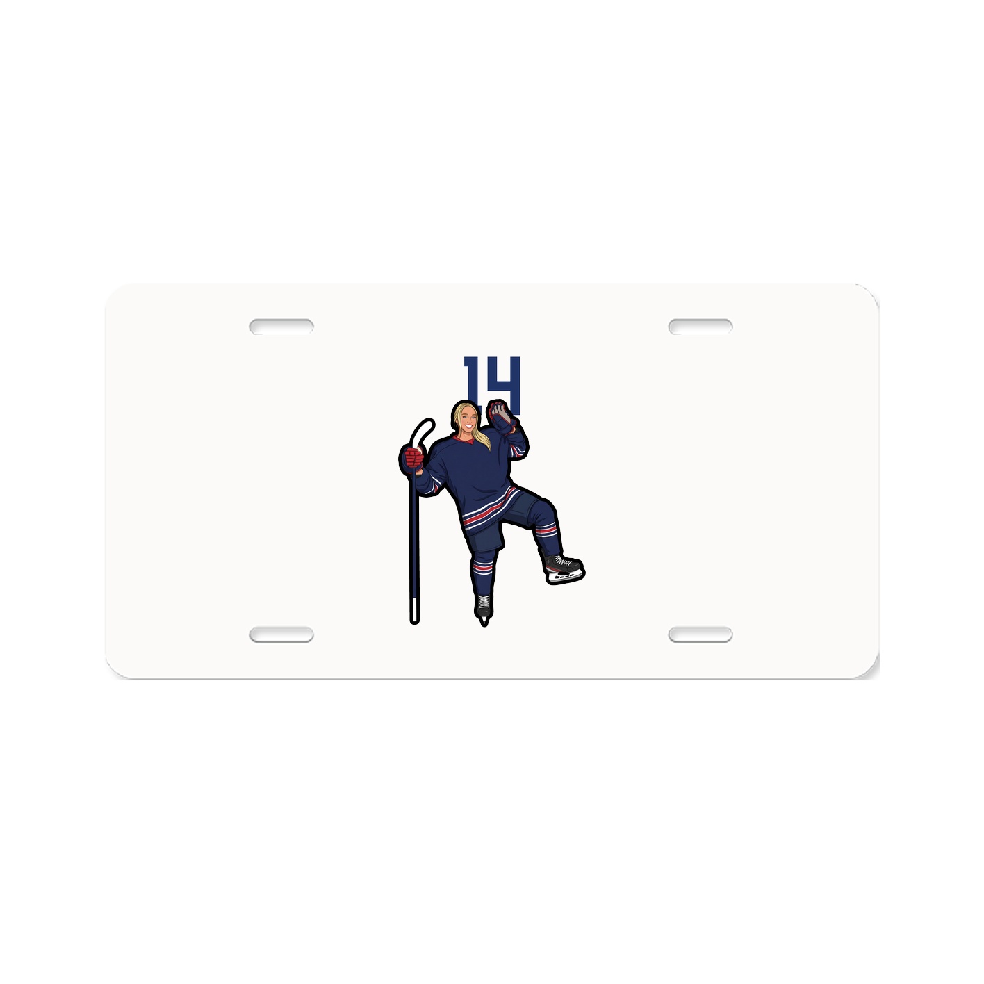 License Plate — Number Top in Classic