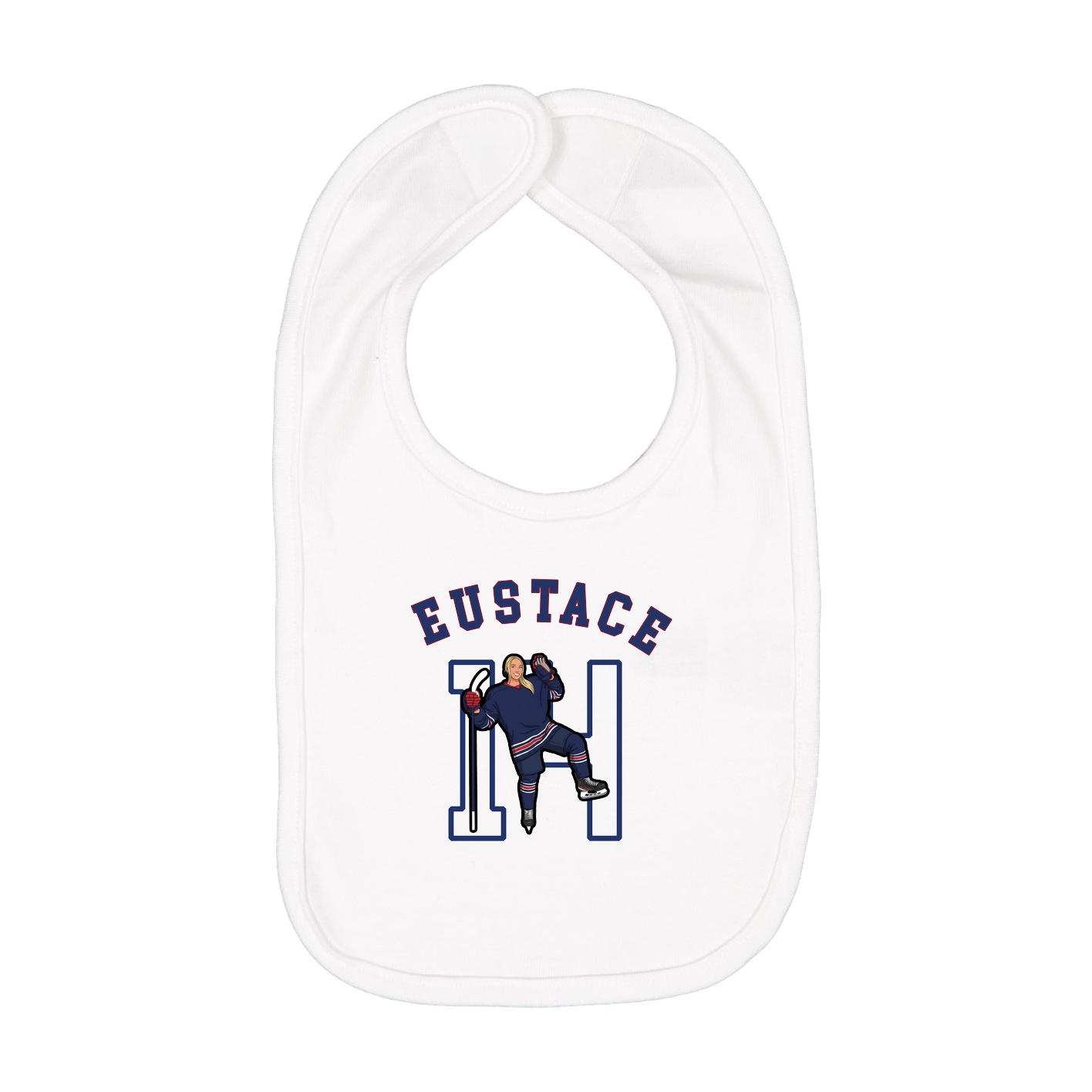 Infant Bib — Shirsey Arch in White