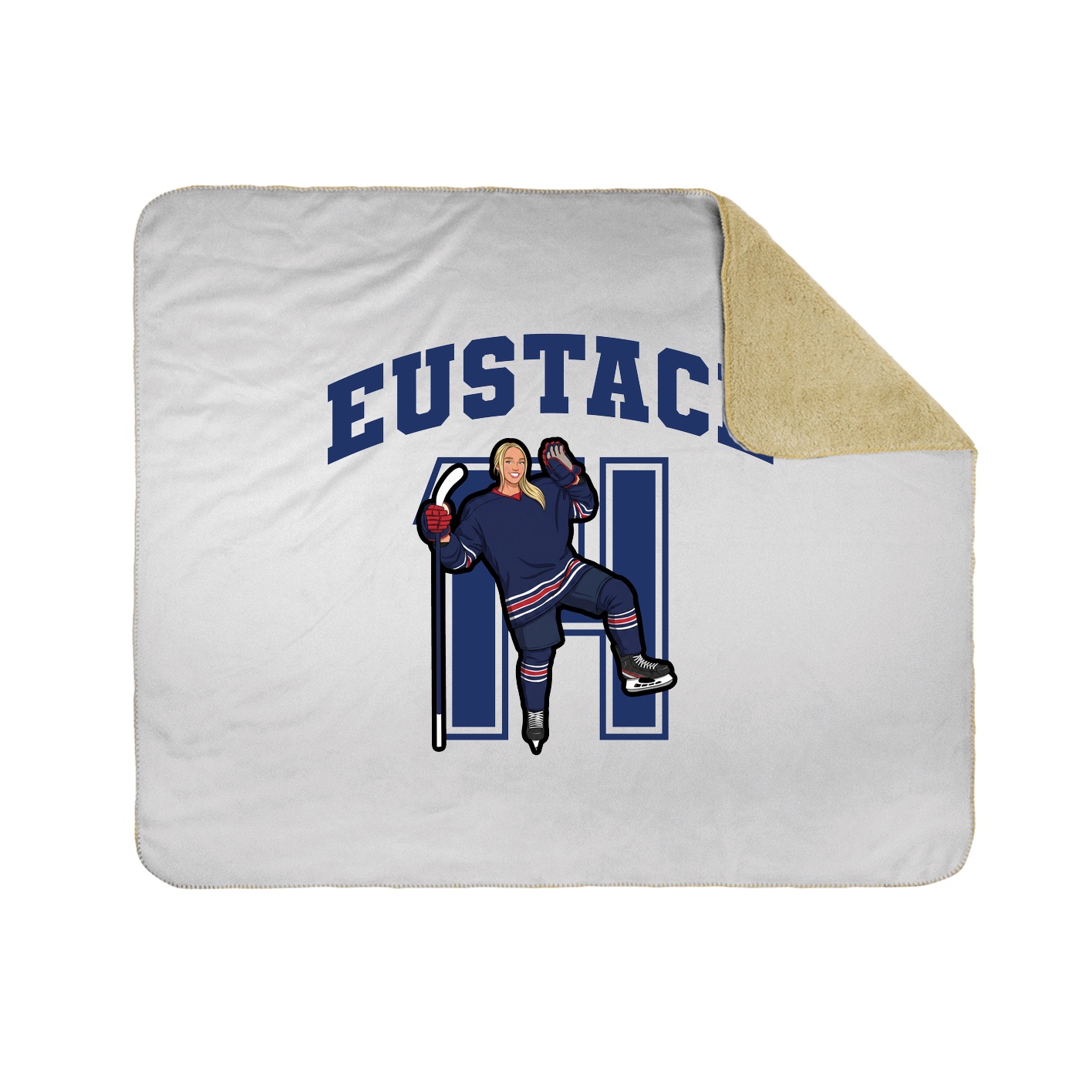 Throw Blanket — Number in White