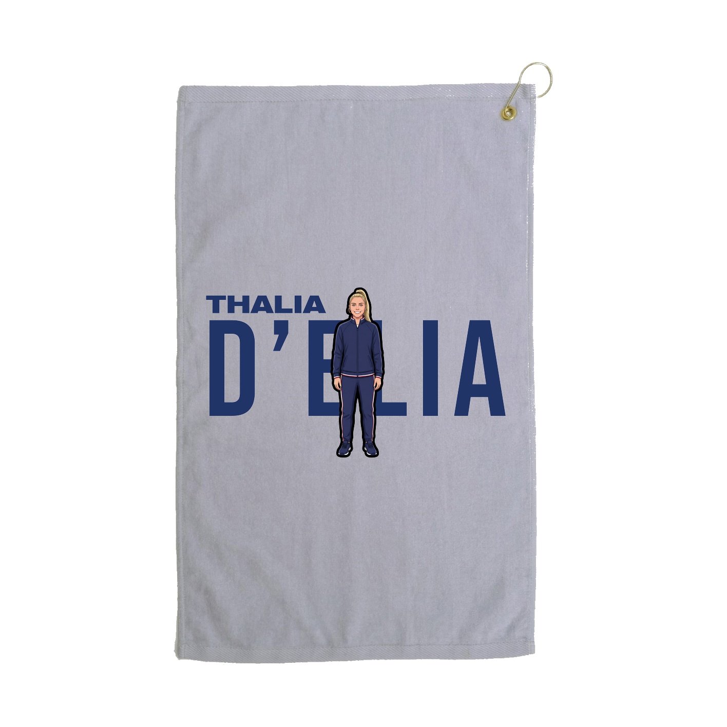 Golf Towel — Player Name in Grey