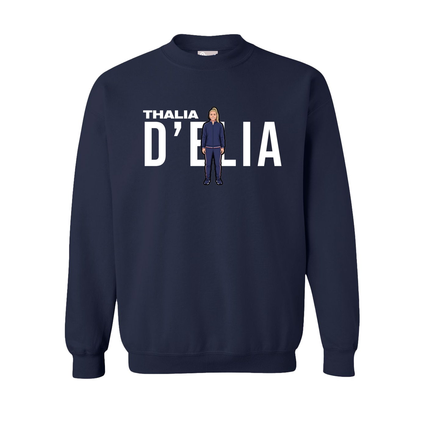 Fleece Crew — Player Name in Navy
