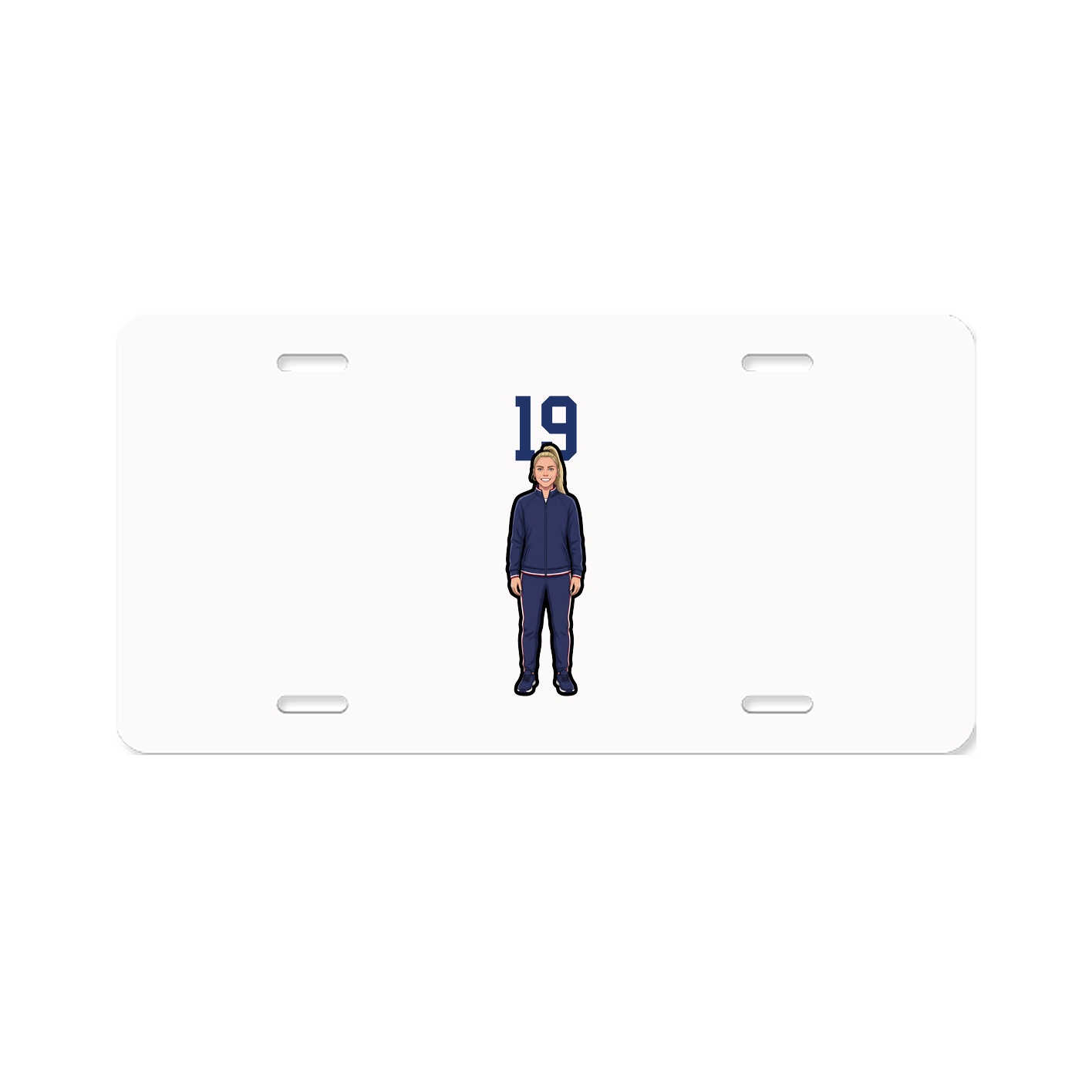License Plate — Number Top in Classic