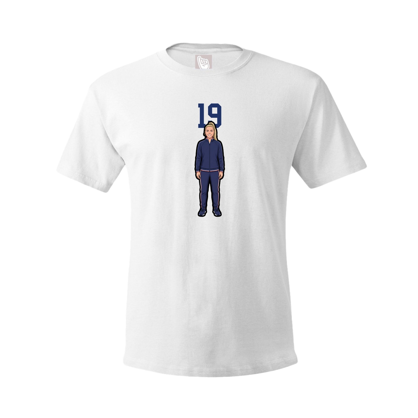 Youth Tee — Number Top in White