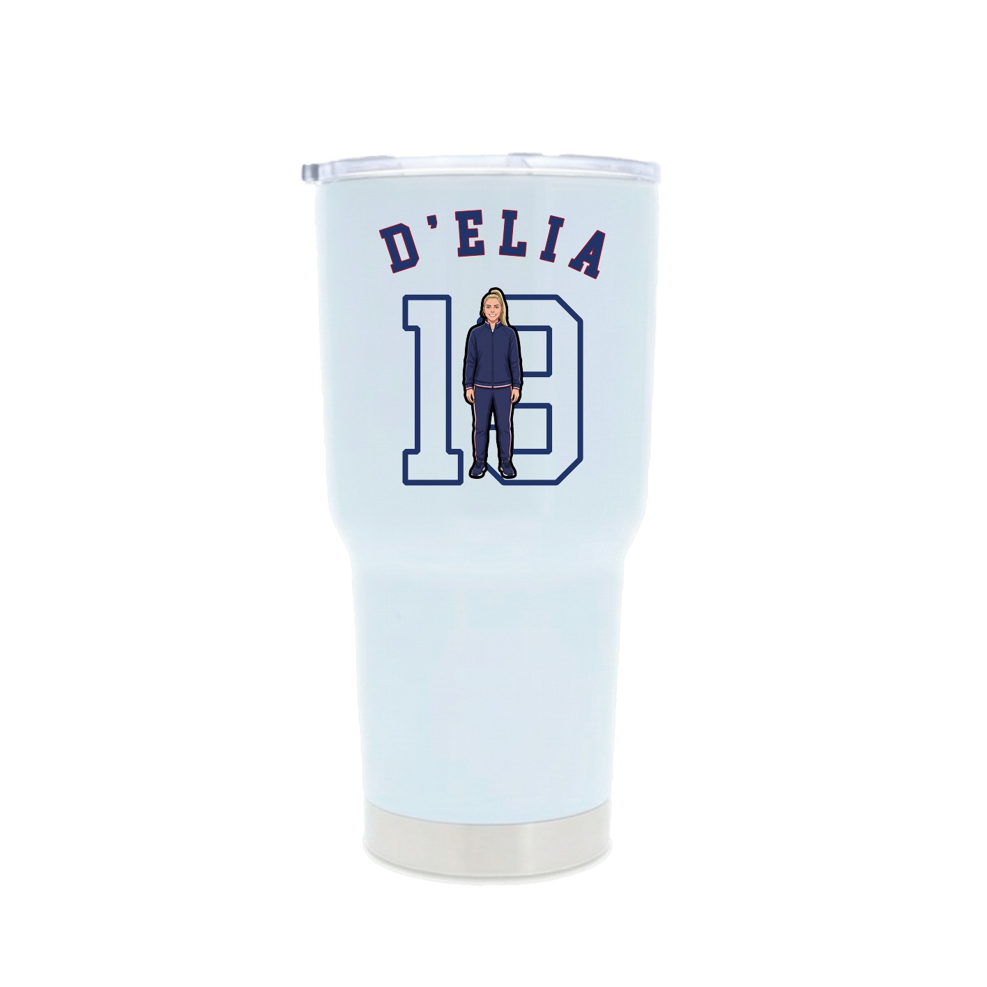 30oz Stainless Steel Tumbler — Shirsey Arch in White