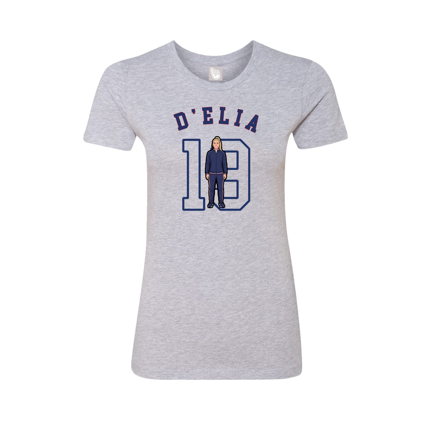 Fitted Women's Tee — Shirsey Arch in Grey