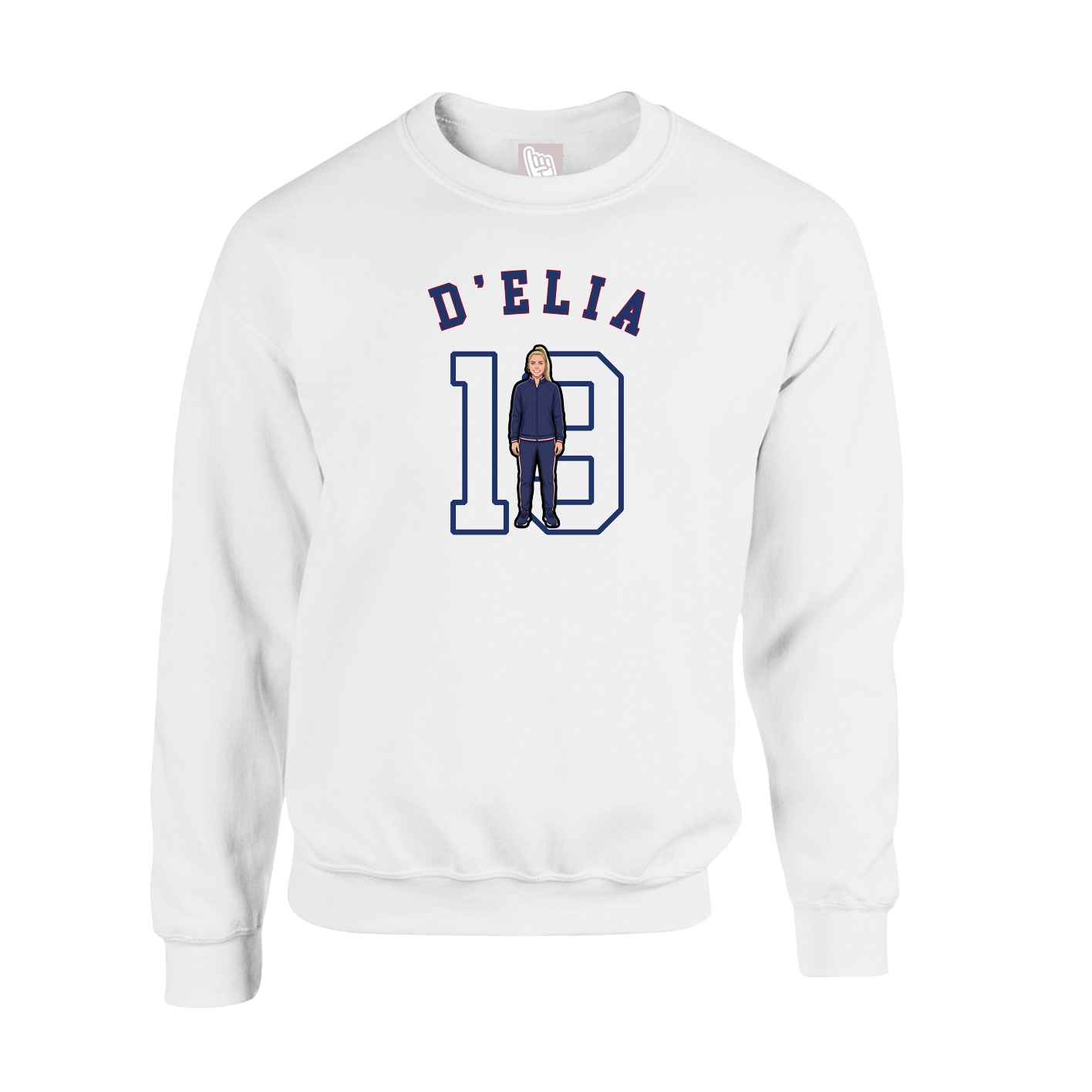 Fleece Crew — Shirsey Arch in White