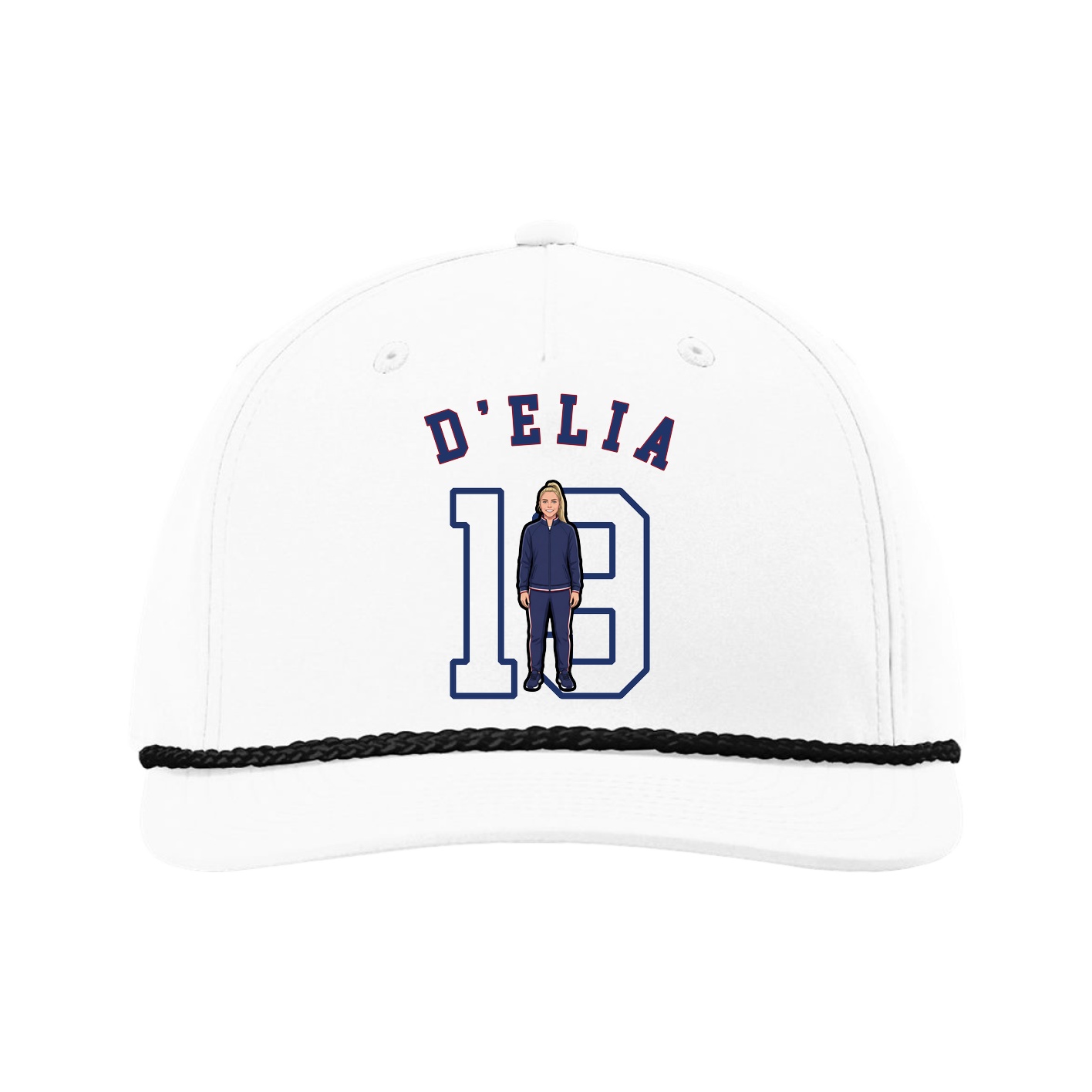 Five-Panel Classic Rope Cap — Shirsey Arch in White