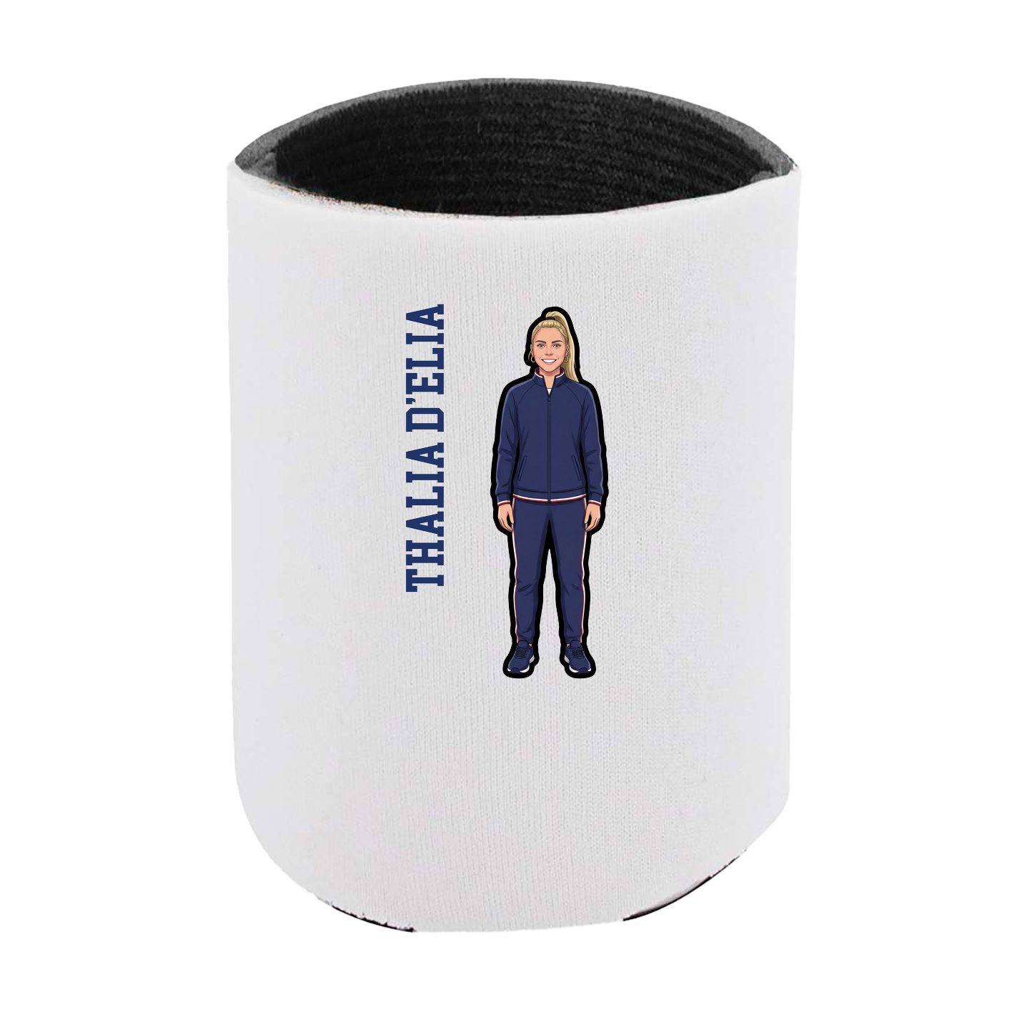 Can Holder — Name Vertical in White