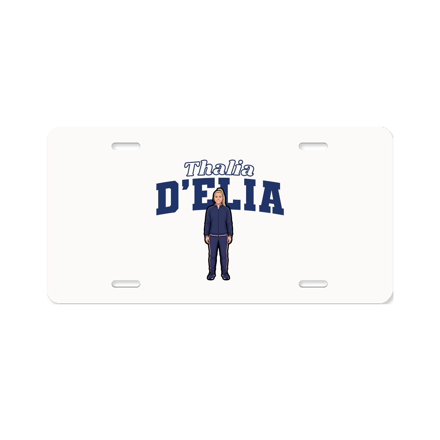 License Plate — Name Arch in Classic