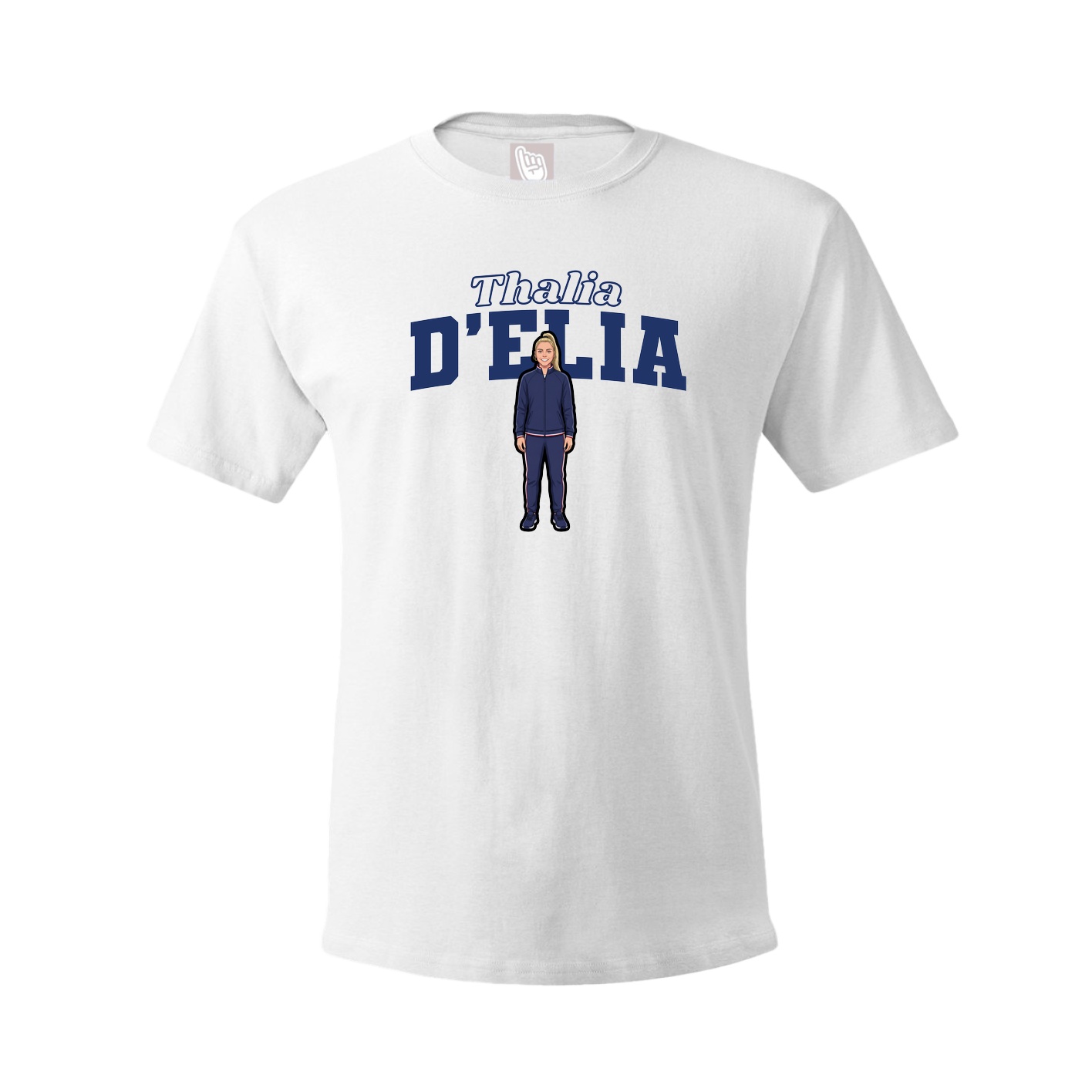 Youth Tee — Name Arch in White
