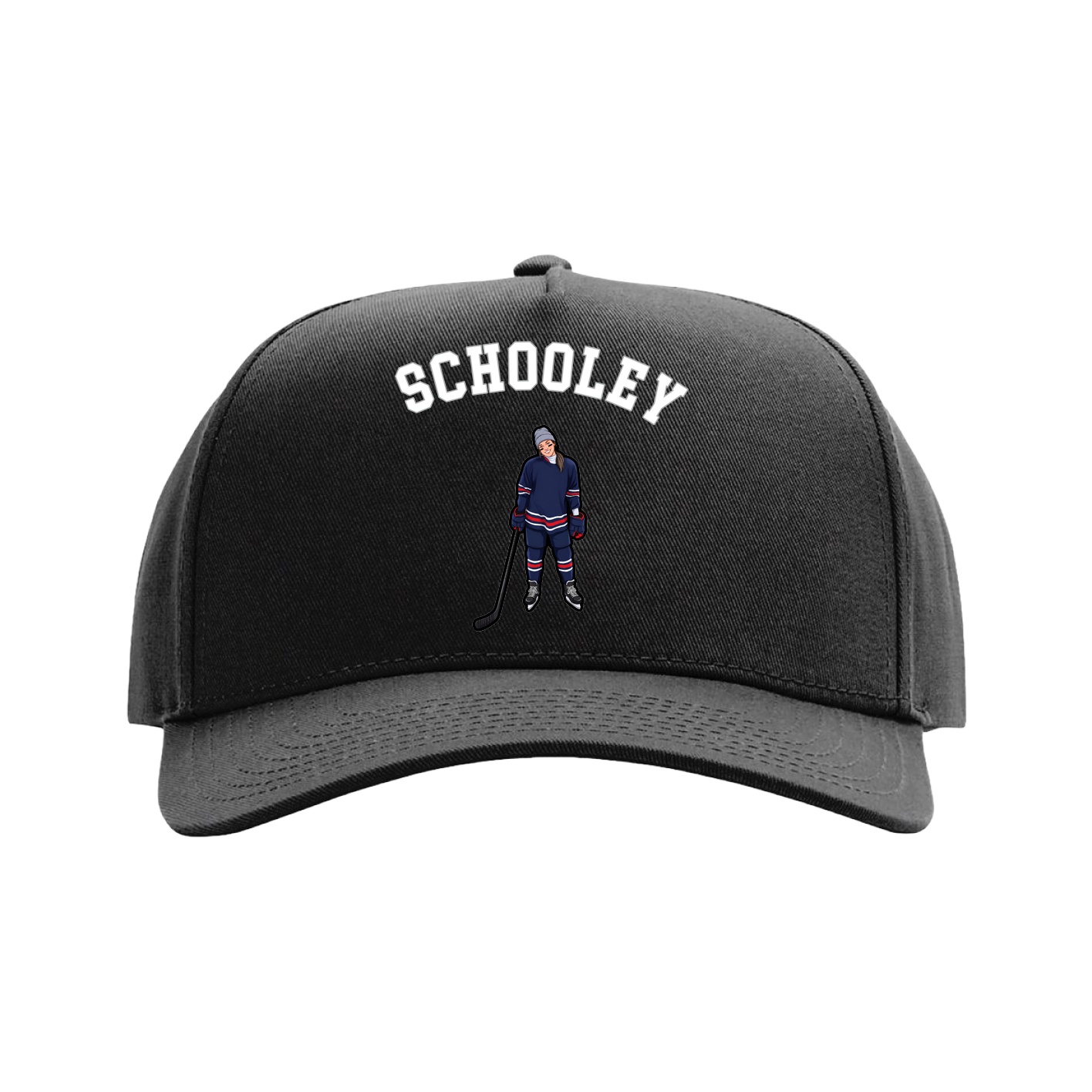 Full Fabric Five-Panel Champ Cap — Shirsey Arch in Black