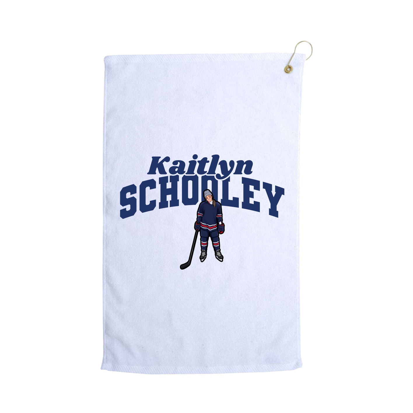 Golf Towel — Signature Arch in White