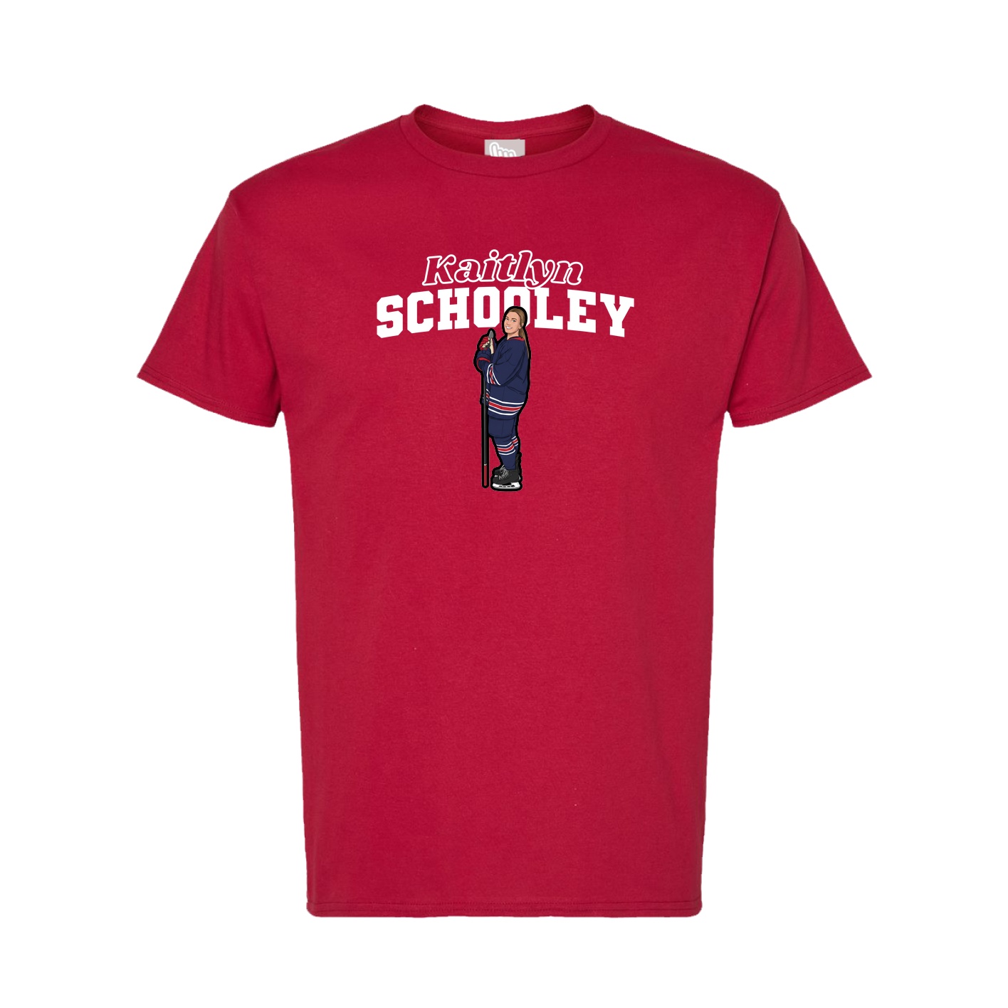 Tee — Name Arch in Crimson