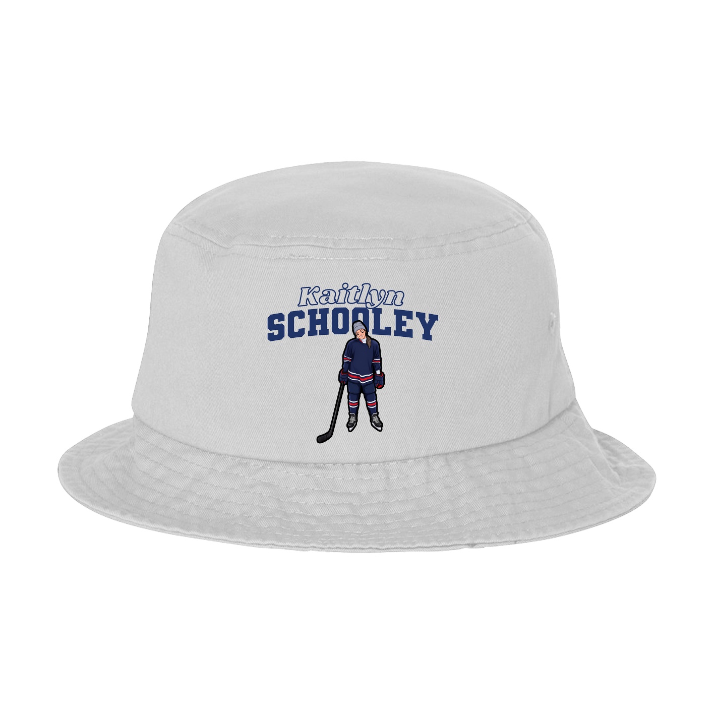 Bucket Cap — Name Arch in White