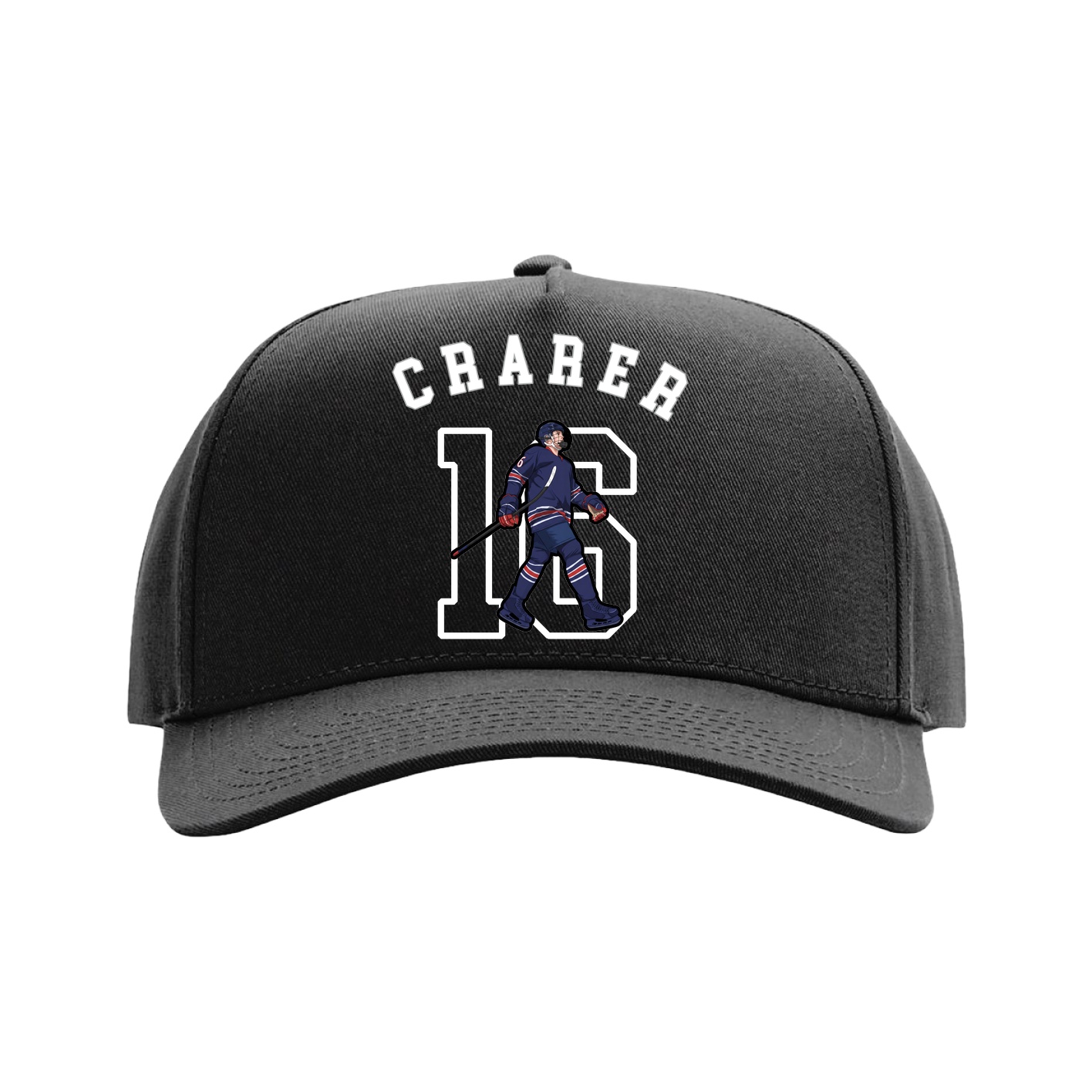 Full Fabric Five-Panel Champ Cap — Shirsey Arch in Black