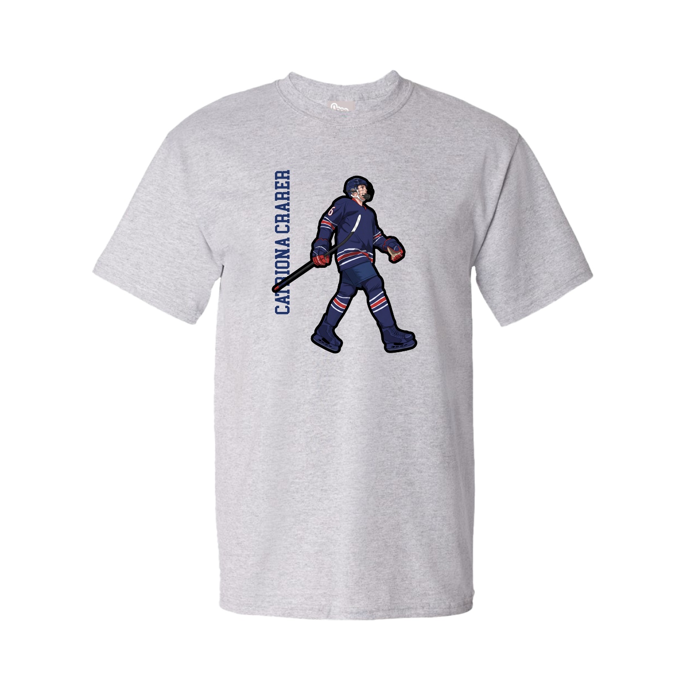 Youth Tee — Name Vertical in Grey