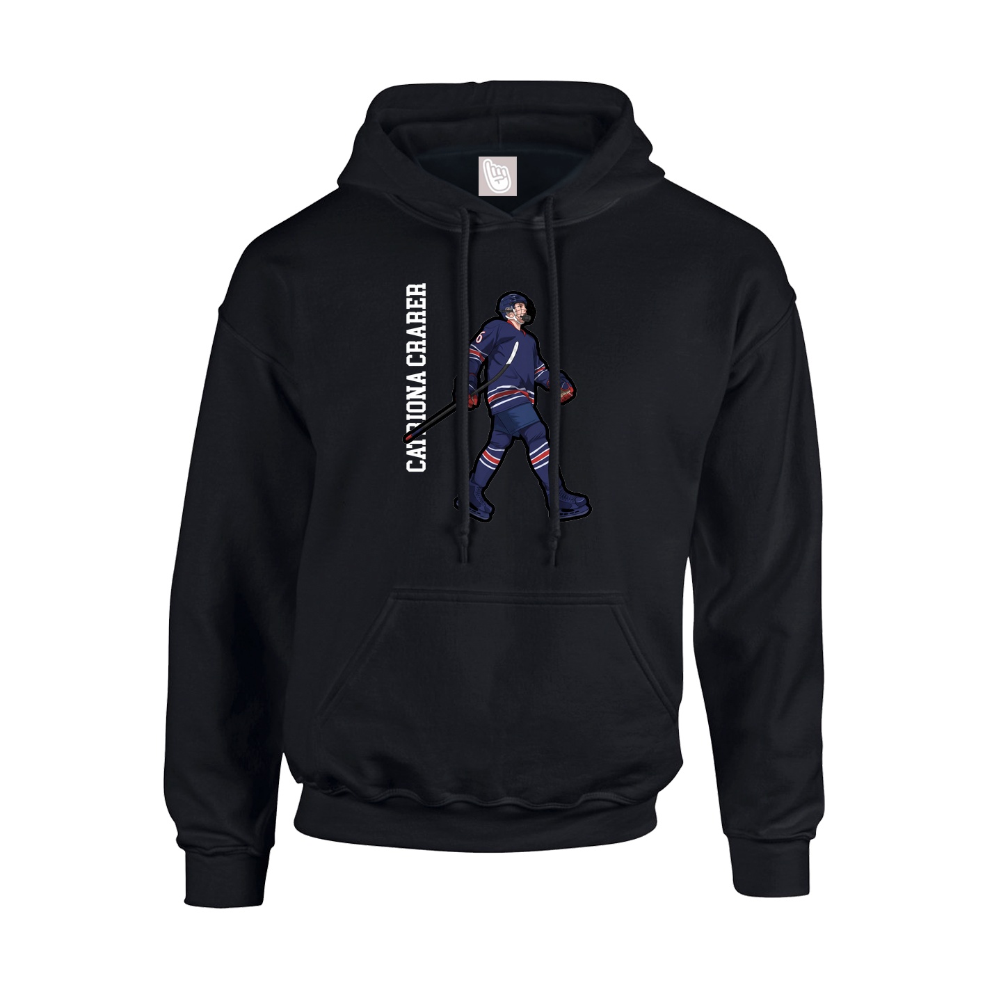 Youth Hoodie — Name Vertical in Black