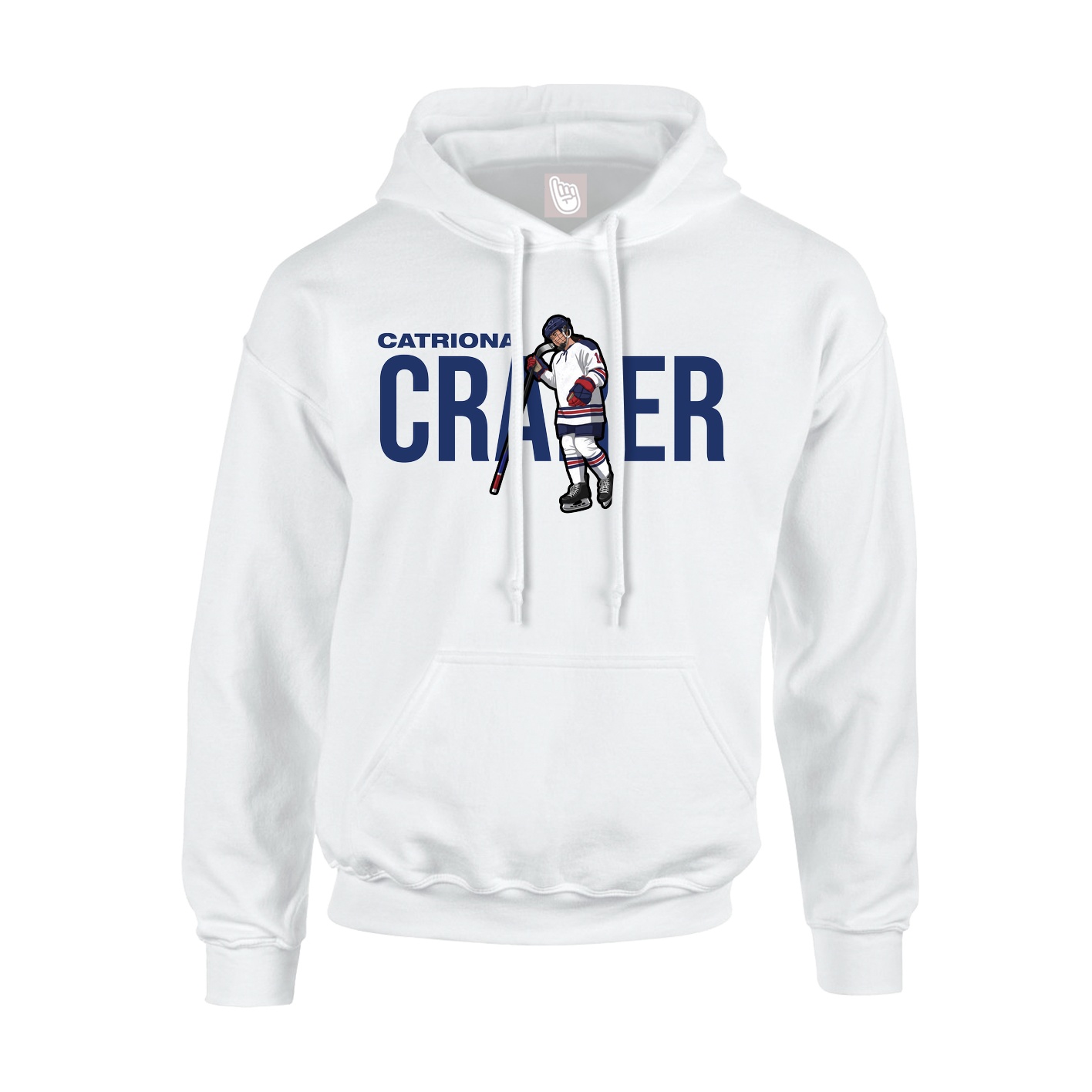 Youth Hoodie — Player Name in White